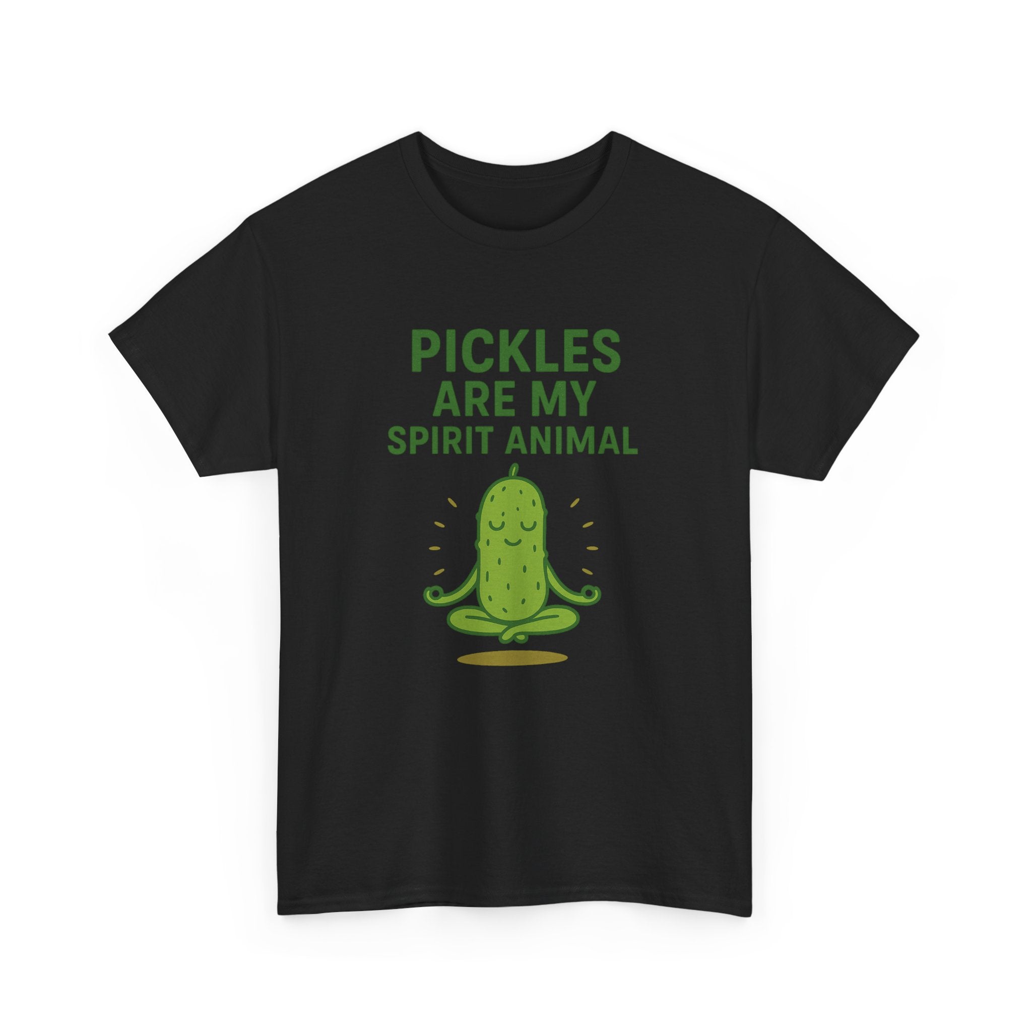 Pickle Spirit Animal Tee - Unisex Heavy Cotton, Funny Gift for Foodies, Ideal for Casual Wear, Summer Events, Humor Clothing