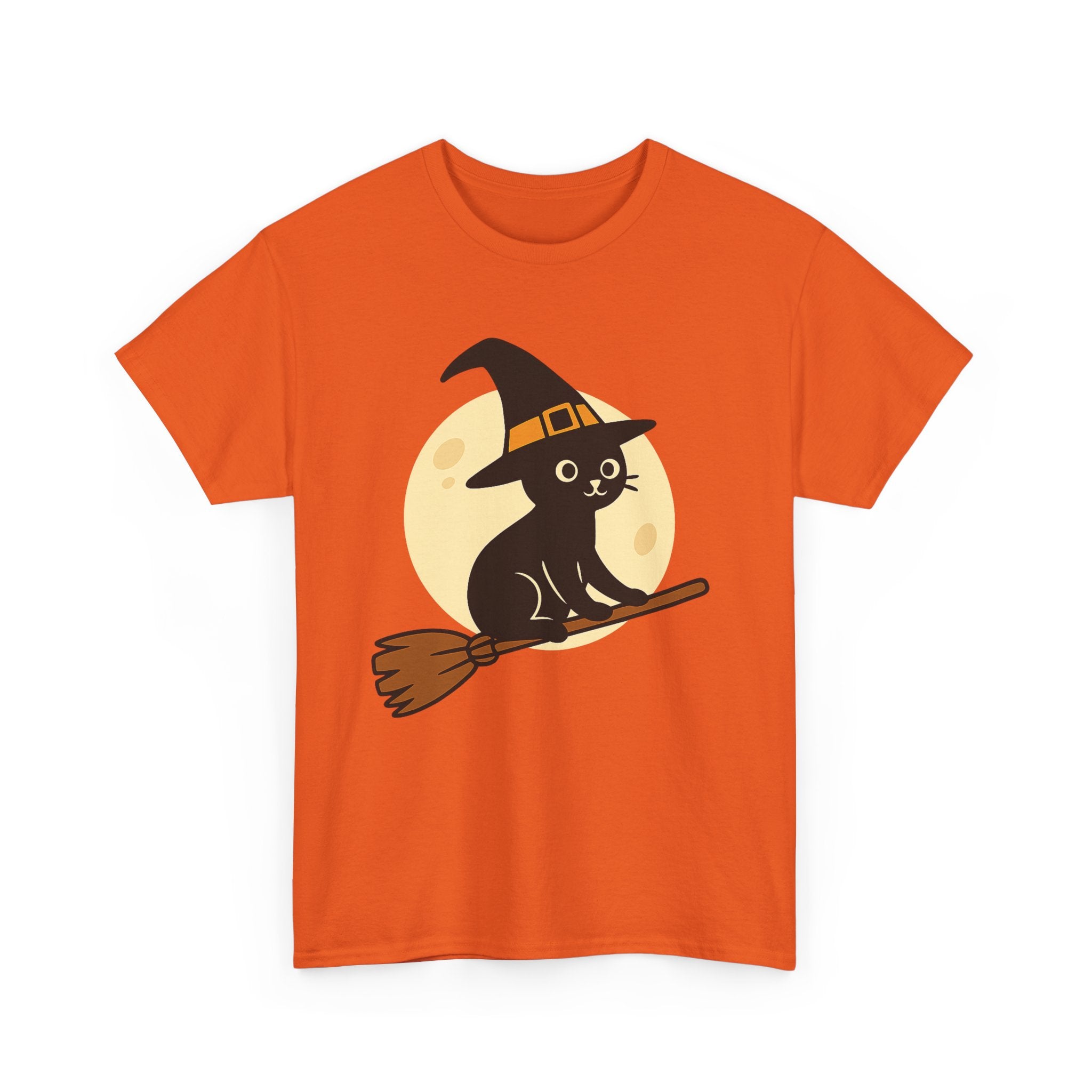 Halloween Cat Tee, Unisex T-Shirt with Witchy Design, Perfect for October Celebrations, Cat Lover Gift, Halloween Costume