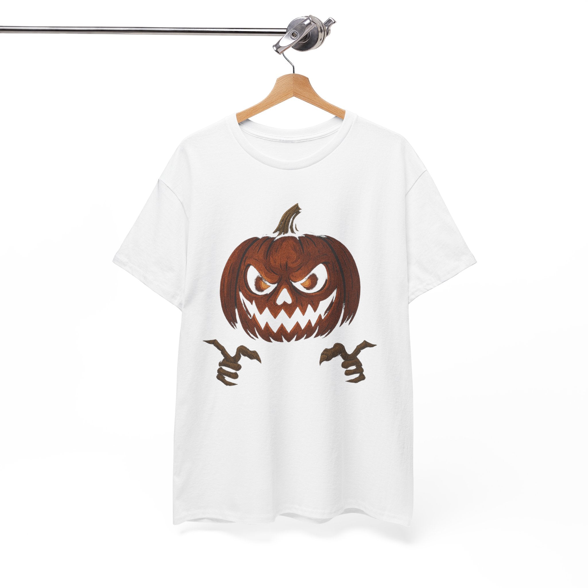 Spooky Pumpkin Tee, Halloween Shirt, Unisex Cotton T-Shirt, Fall Fashion, Halloween Costume