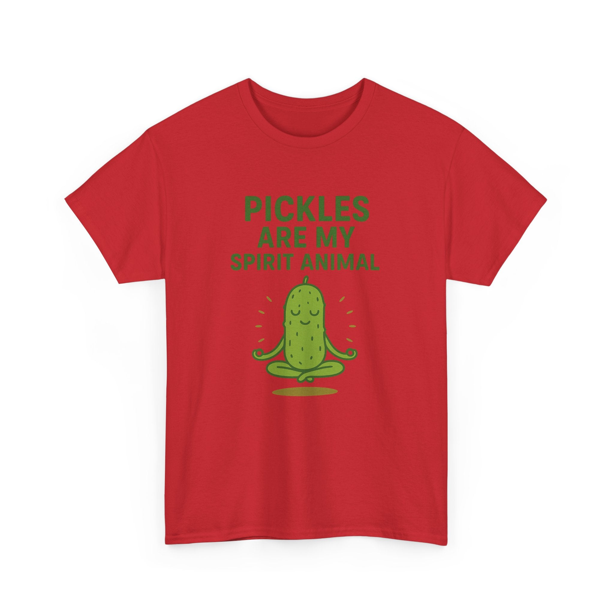 Pickle Spirit Animal Tee - Unisex Heavy Cotton, Funny Gift for Foodies, Ideal for Casual Wear, Summer Events, Humor Clothing
