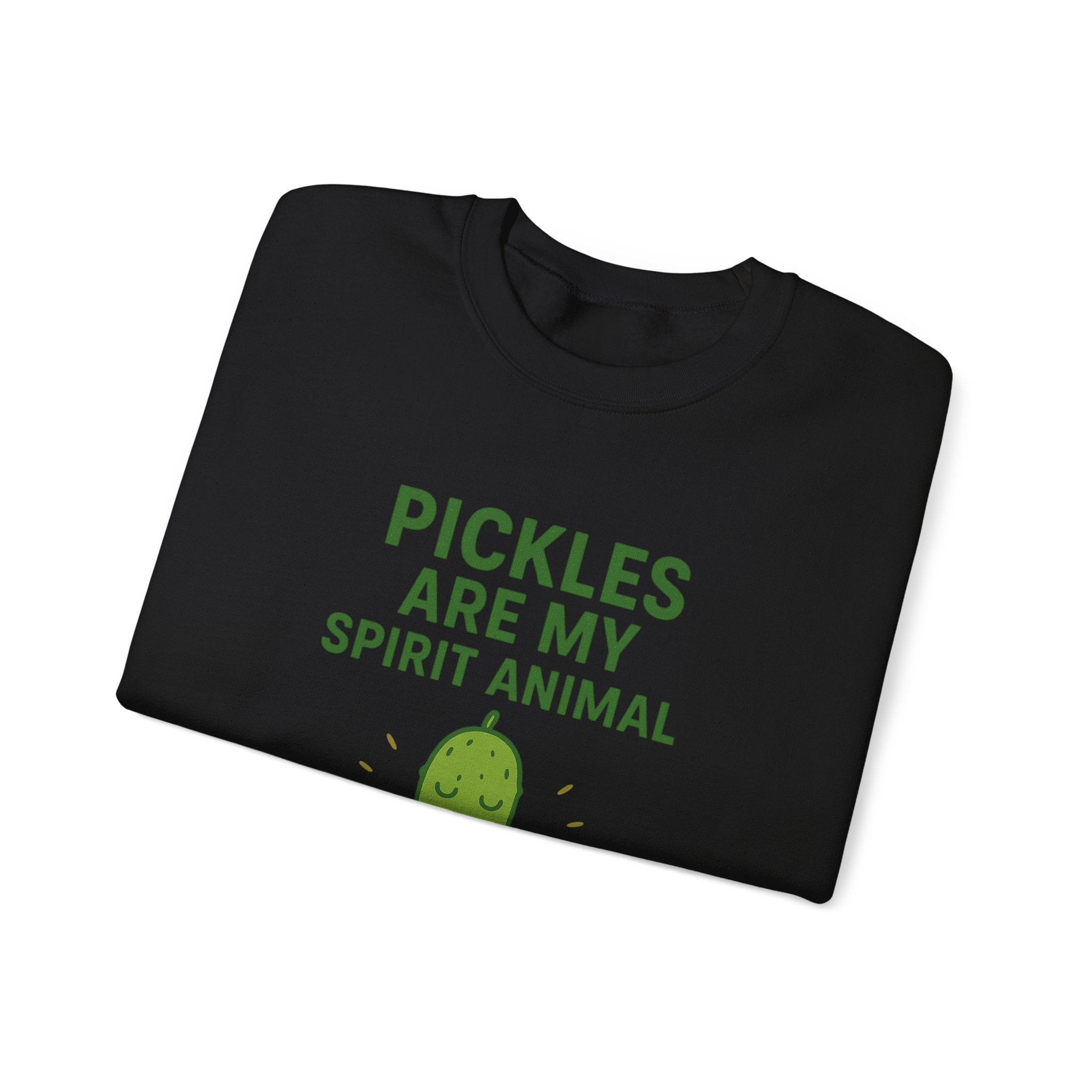 Pickle Spirit Animal Sweatshirt, Fun Unisex Crewneck for Food Lovers, Quirky Gift for Birthdays, Casual Wear, Party Shirt