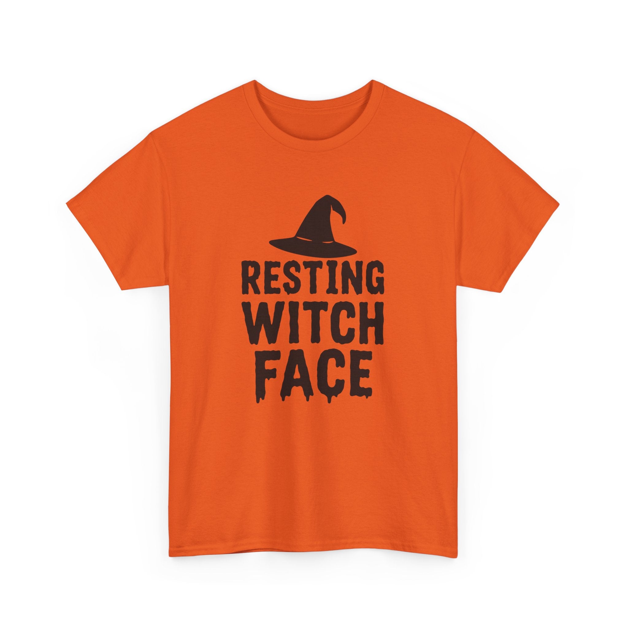 Resting Witch Face Unisex Heavy Cotton Tee, Halloween Shirt, Funny Witch T-Shirt, Spooky Apparel, Unique Gift for Her