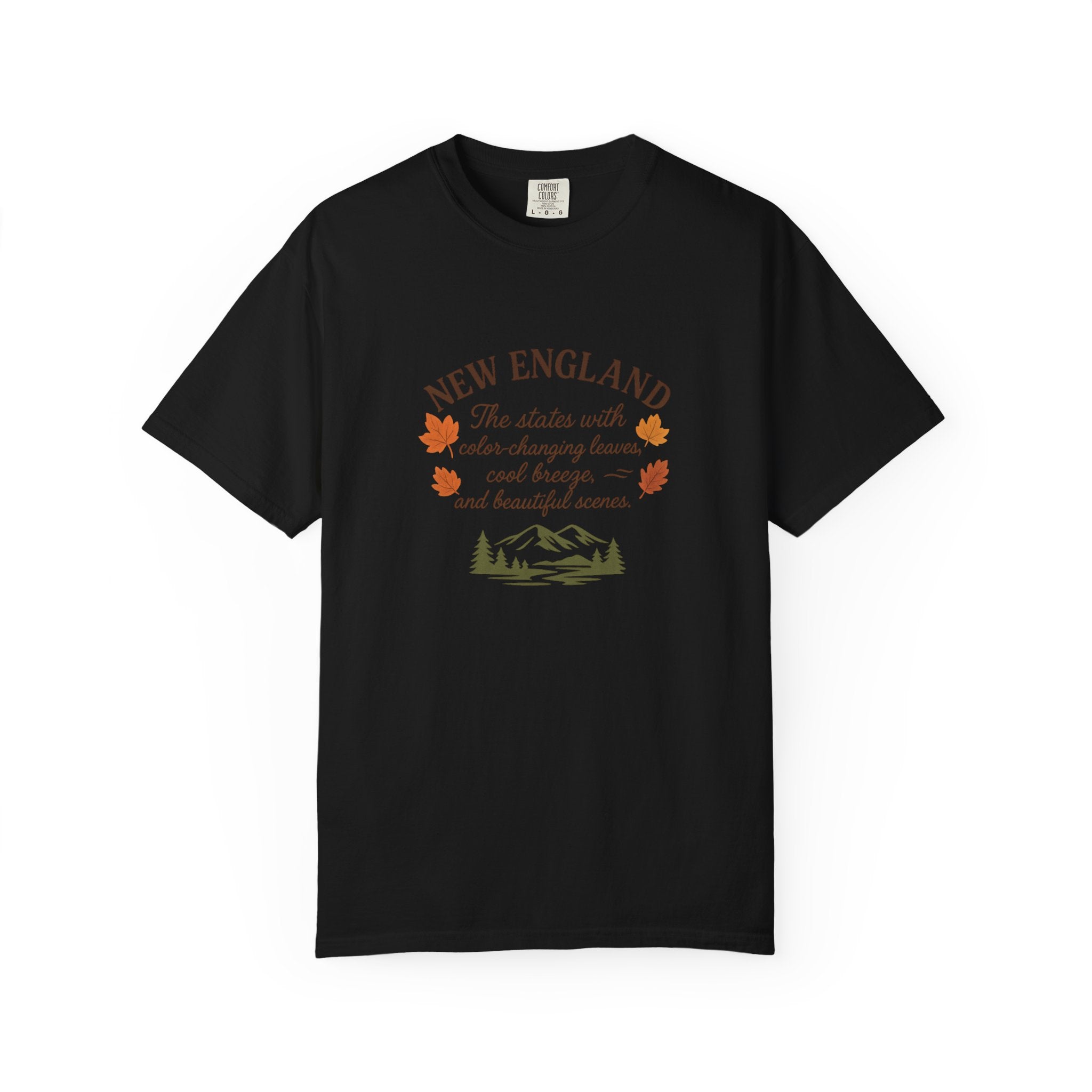New England Nature Tee, Fall Vibes Shirt, Unisex T-Shirt, Outdoor Adventure Apparel, Gift for Nature Lovers, Autumn Fashion
