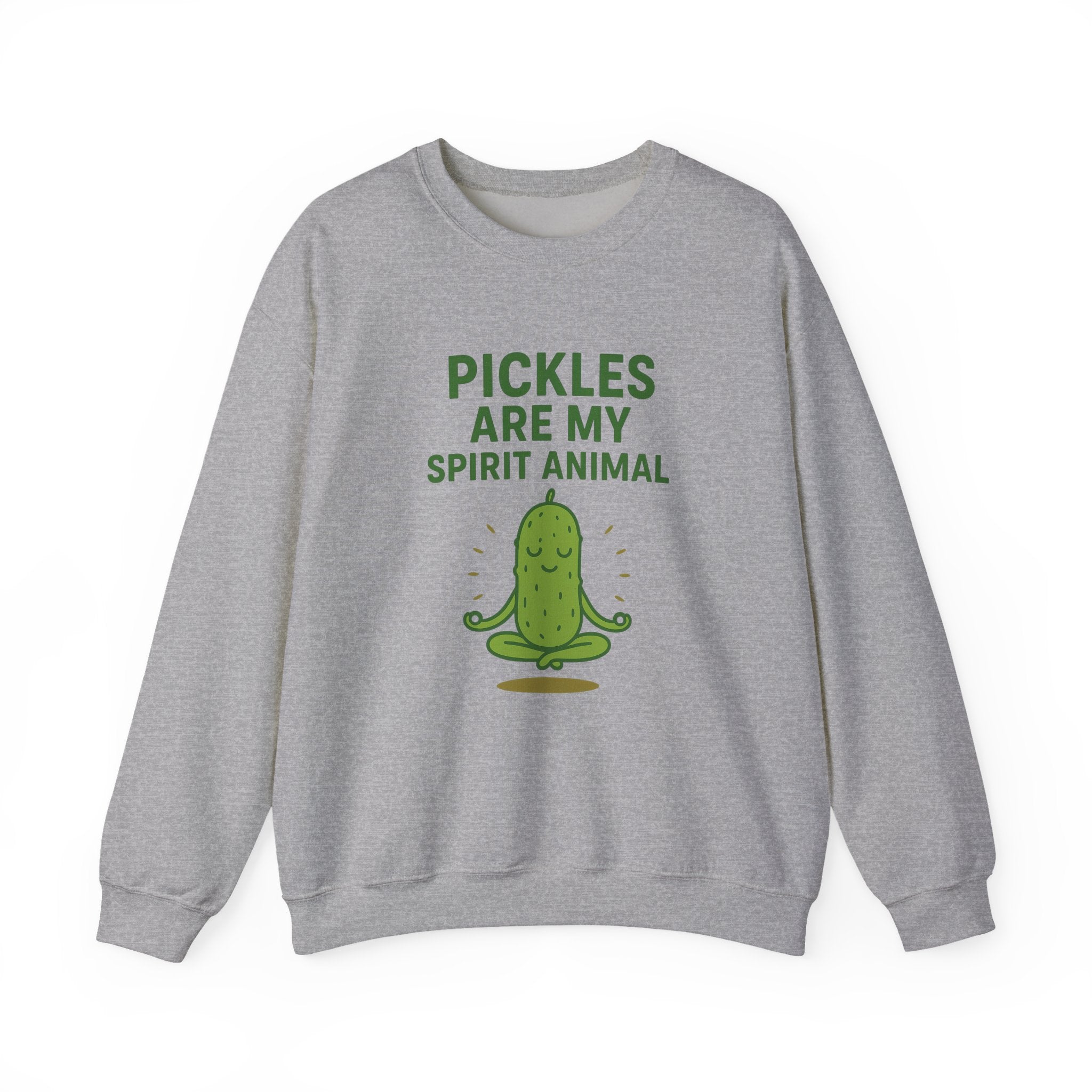 Pickle Spirit Animal Sweatshirt, Fun Unisex Crewneck for Food Lovers, Quirky Gift for Birthdays, Casual Wear, Party Shirt