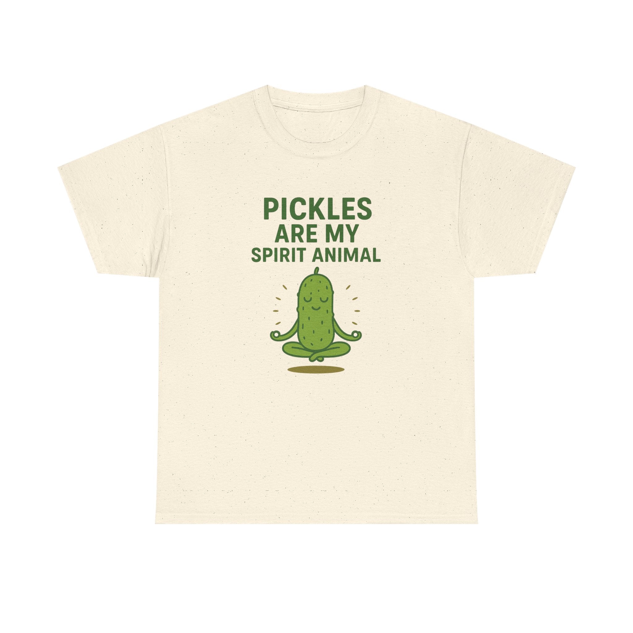 Pickle Spirit Animal Tee - Unisex Heavy Cotton, Funny Gift for Foodies, Ideal for Casual Wear, Summer Events, Humor Clothing
