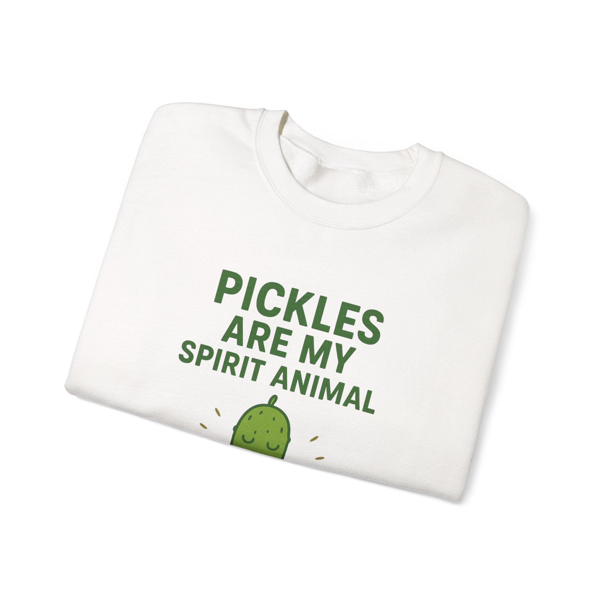 Pickle Spirit Animal Sweatshirt, Fun Unisex Crewneck for Food Lovers, Quirky Gift for Birthdays, Casual Wear, Party Shirt