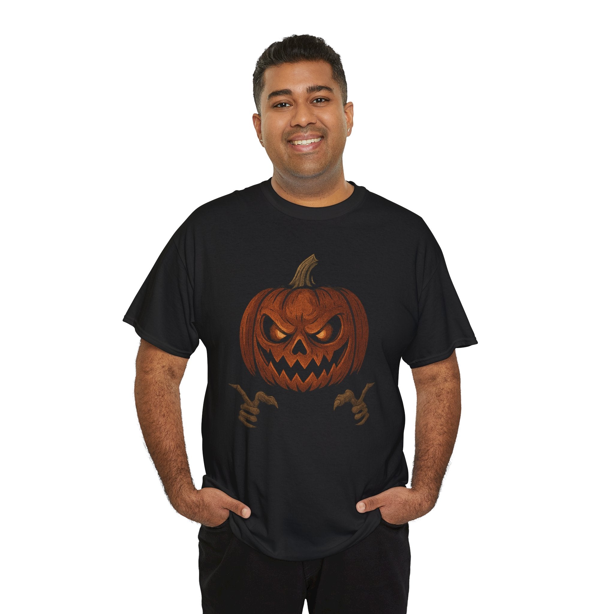 Spooky Pumpkin Tee, Halloween Shirt, Unisex Cotton T-Shirt, Fall Fashion, Halloween Costume