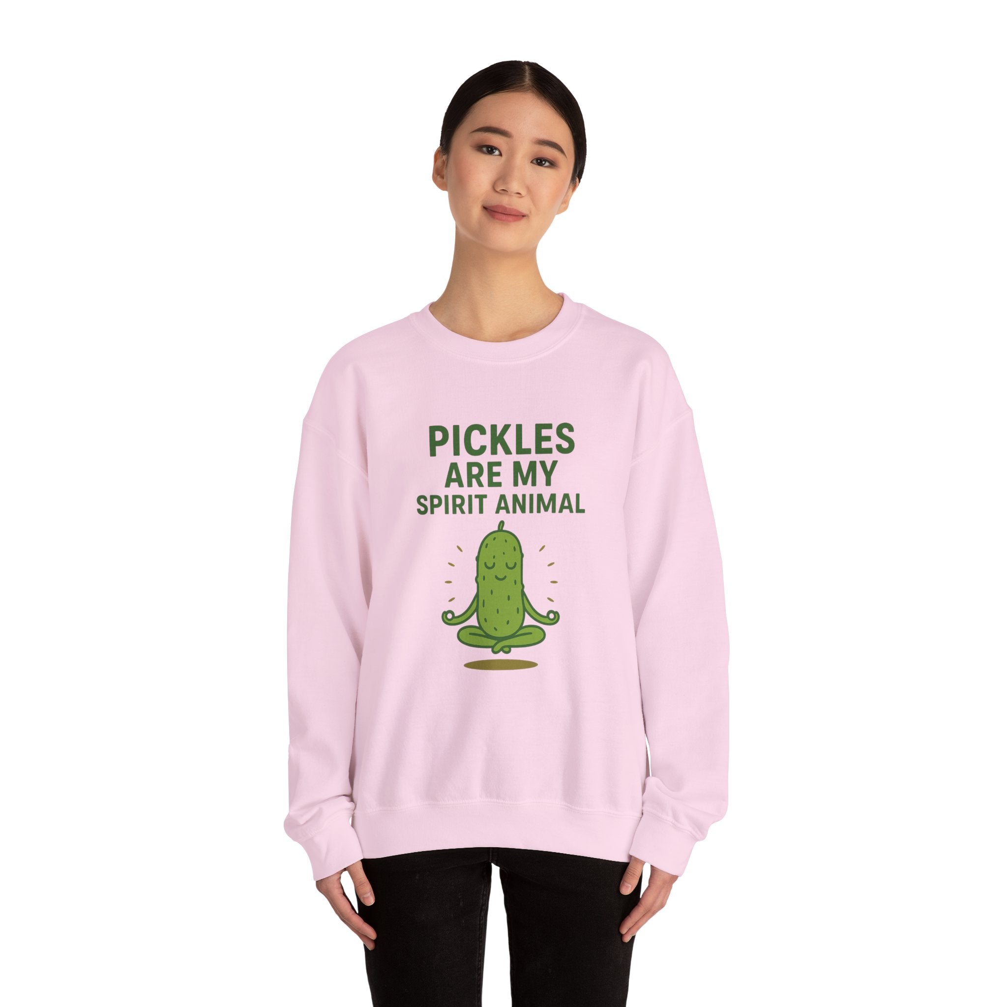 Pickle Spirit Animal Sweatshirt, Fun Unisex Crewneck for Food Lovers, Quirky Gift for Birthdays, Casual Wear, Party Shirt