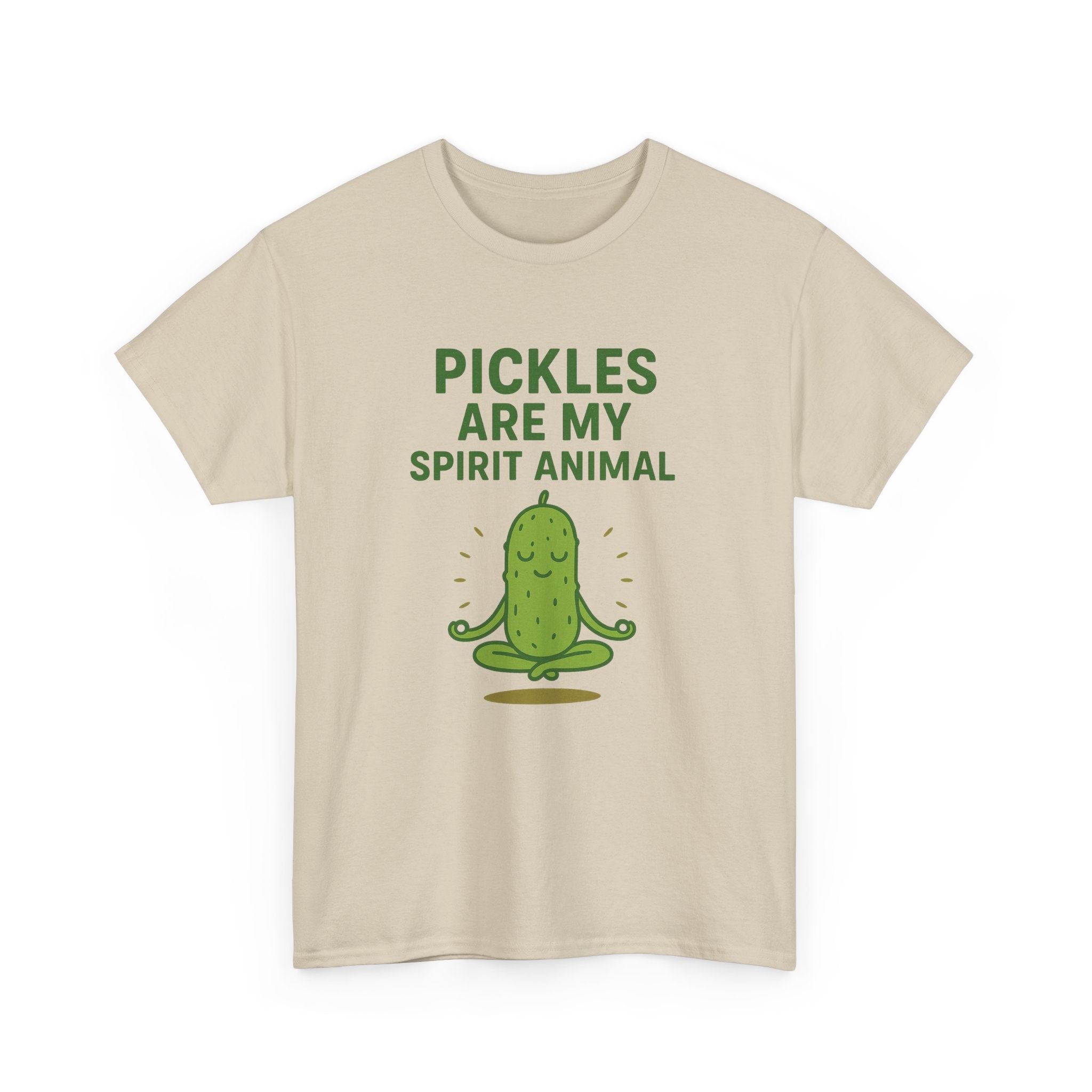 Pickle Spirit Animal Tee - Unisex Heavy Cotton, Funny Gift for Foodies, Ideal for Casual Wear, Summer Events, Humor Clothing