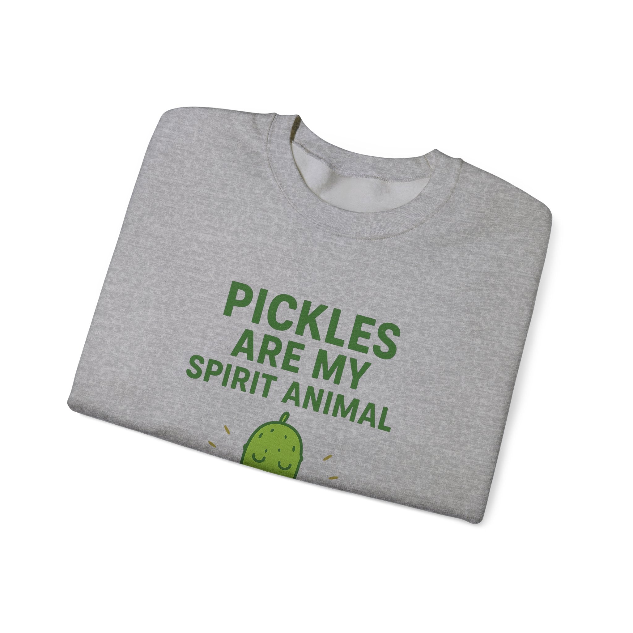 Pickle Spirit Animal Sweatshirt, Fun Unisex Crewneck for Food Lovers, Quirky Gift for Birthdays, Casual Wear, Party Shirt