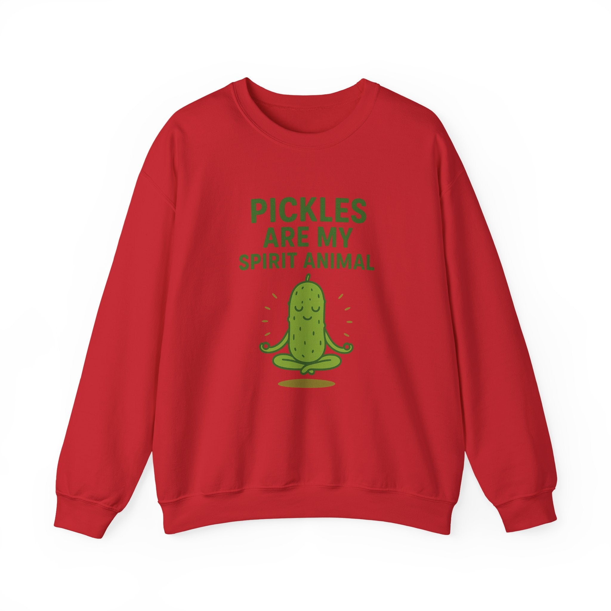 Pickle Spirit Animal Sweatshirt, Fun Unisex Crewneck for Food Lovers, Quirky Gift for Birthdays, Casual Wear, Party Shirt