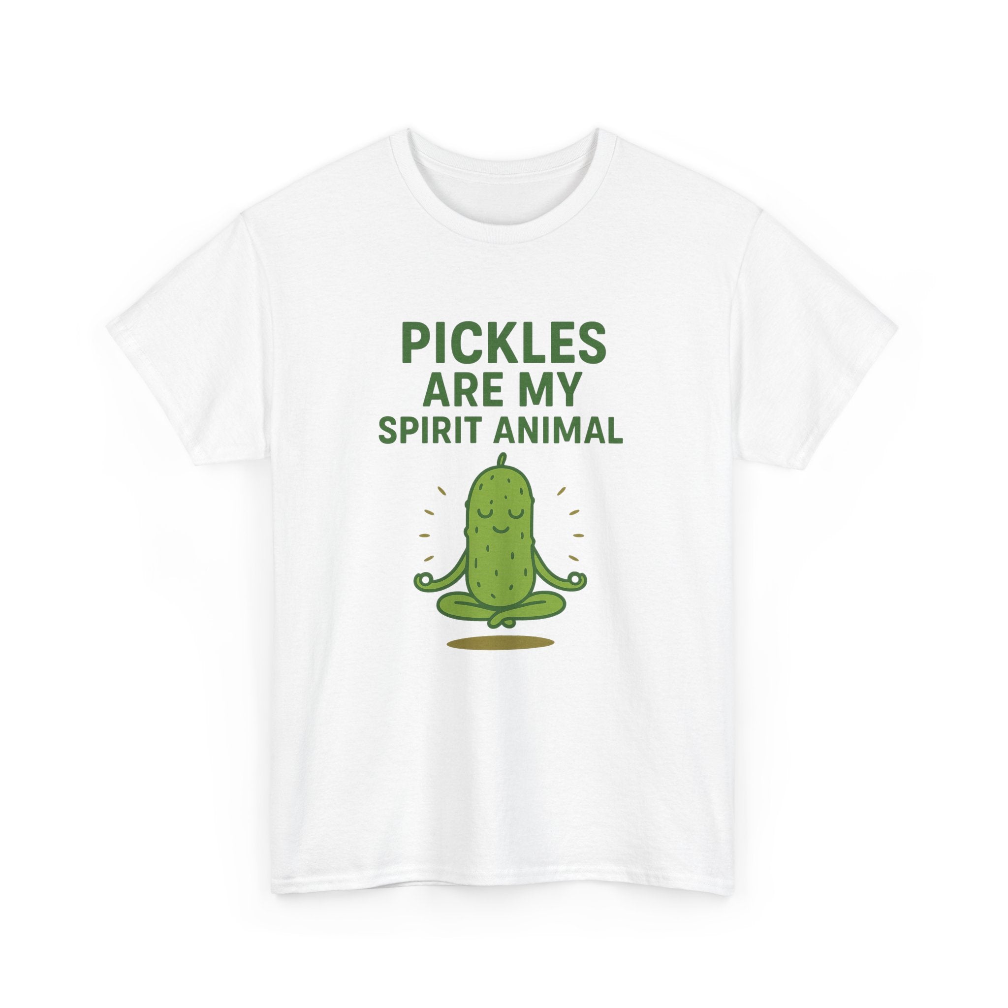 Pickle Spirit Animal Tee - Unisex Heavy Cotton, Funny Gift for Foodies, Ideal for Casual Wear, Summer Events, Humor Clothing