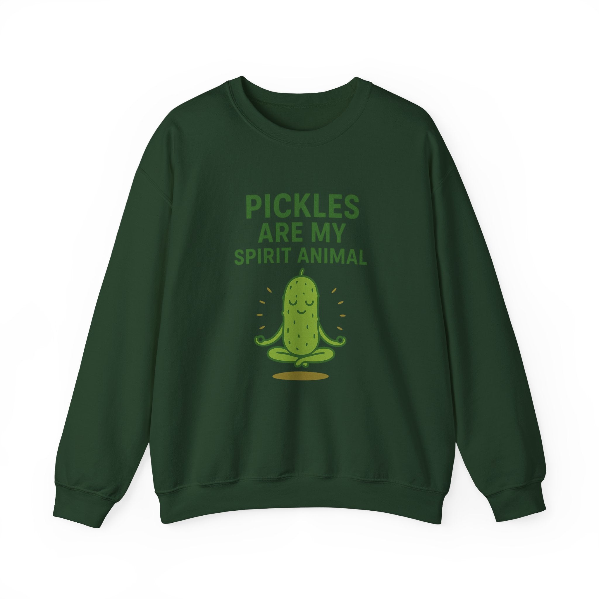 Pickle Spirit Animal Sweatshirt, Fun Unisex Crewneck for Food Lovers, Quirky Gift for Birthdays, Casual Wear, Party Shirt