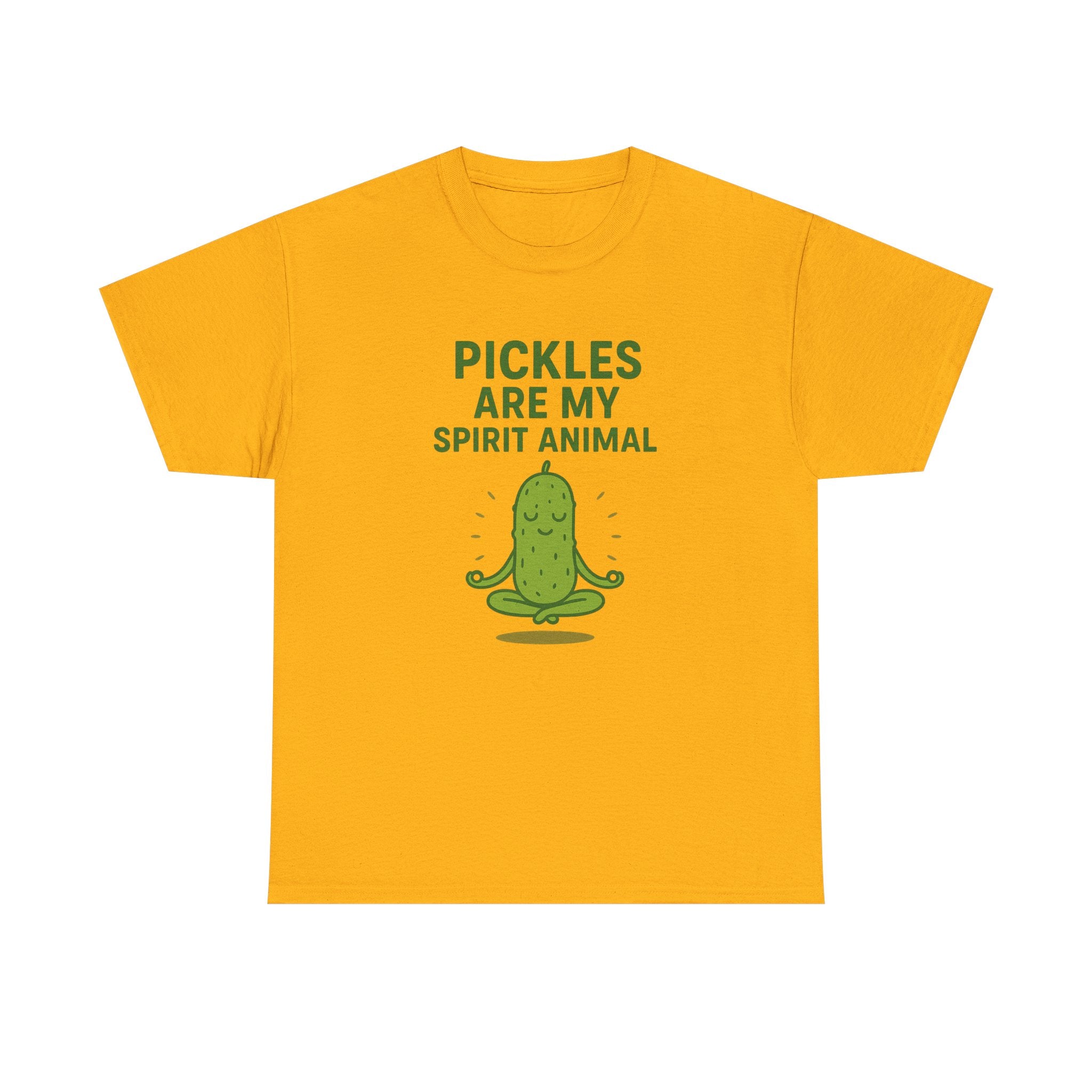 Pickle Spirit Animal Tee - Unisex Heavy Cotton, Funny Gift for Foodies, Ideal for Casual Wear, Summer Events, Humor Clothing