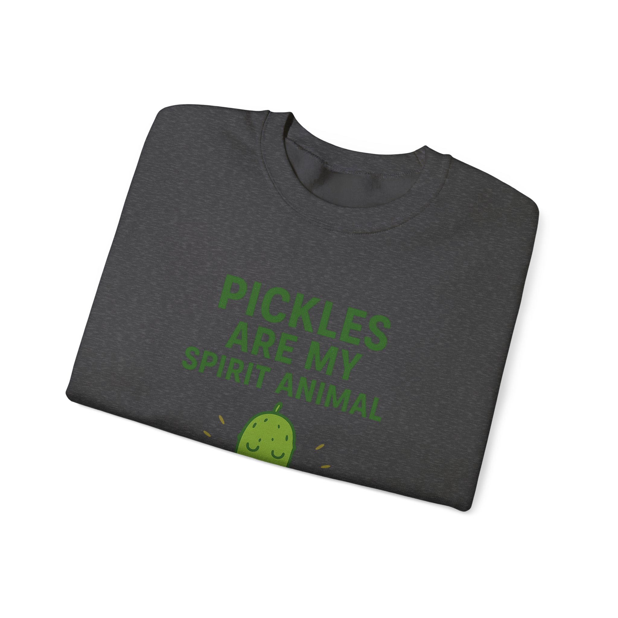 Pickle Spirit Animal Sweatshirt, Fun Unisex Crewneck for Food Lovers, Quirky Gift for Birthdays, Casual Wear, Party Shirt