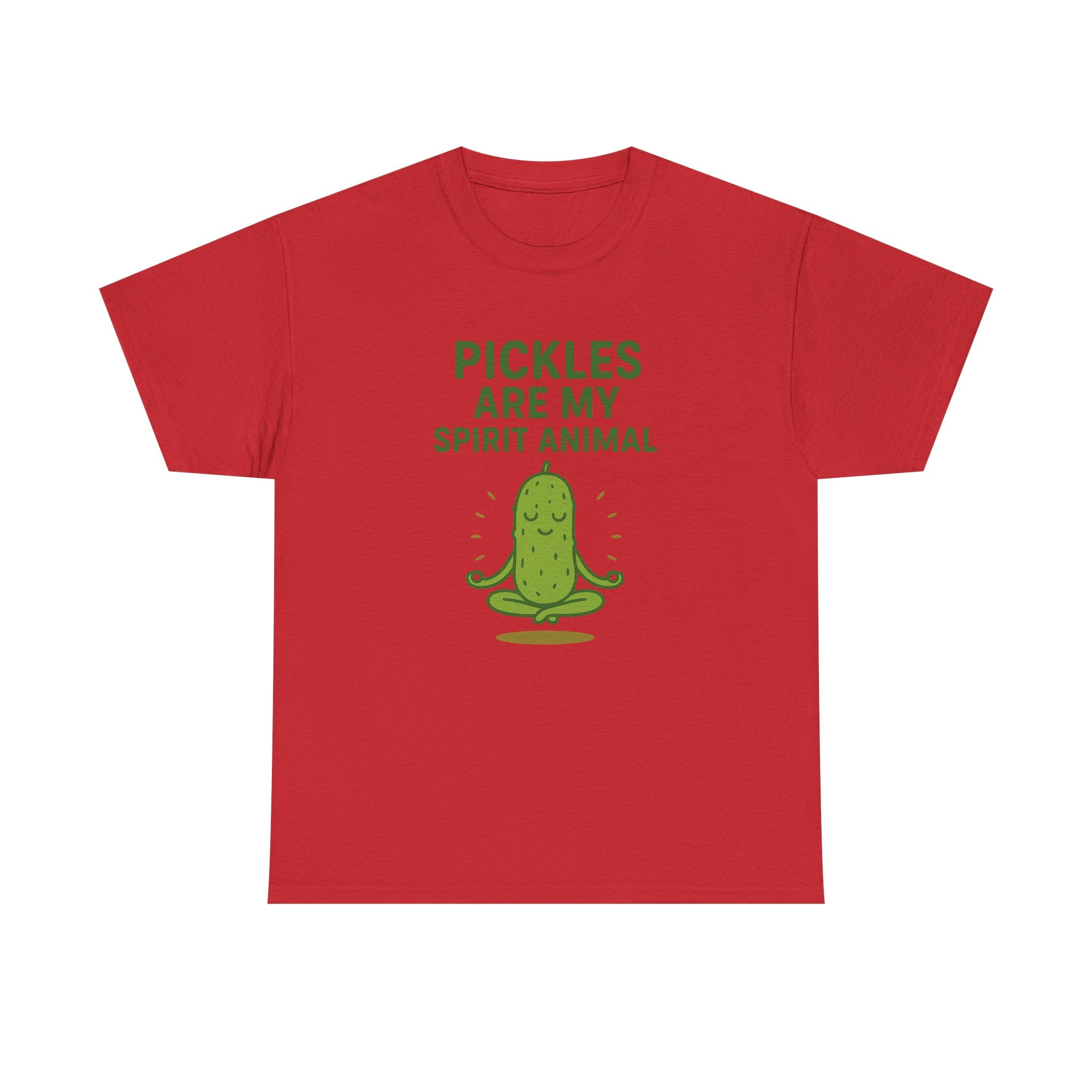 Pickle Spirit Animal Tee - Unisex Heavy Cotton, Funny Gift for Foodies, Ideal for Casual Wear, Summer Events, Humor Clothing