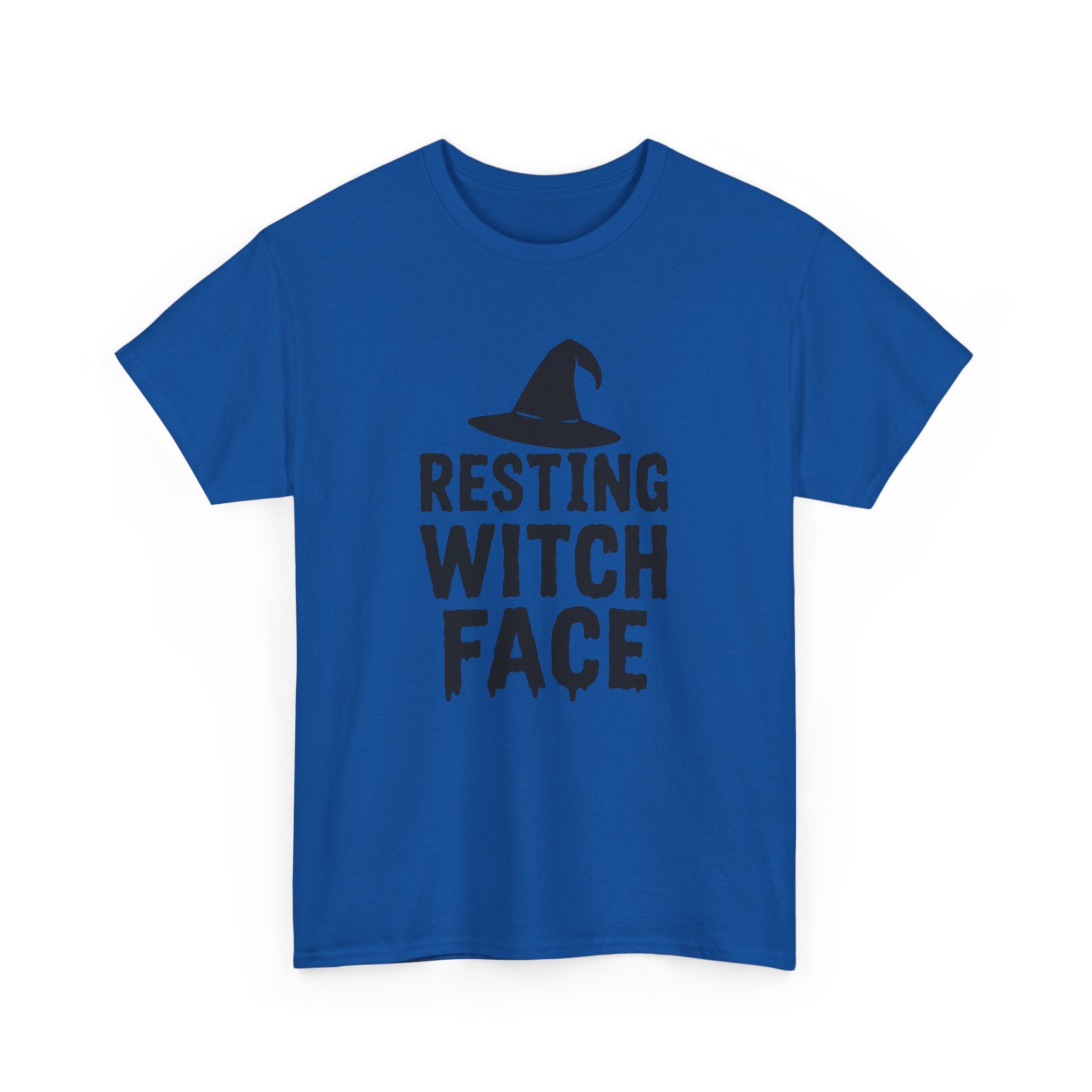 Resting Witch Face Unisex Heavy Cotton Tee, Halloween Shirt, Funny Witch T-Shirt, Spooky Apparel, Unique Gift for Her