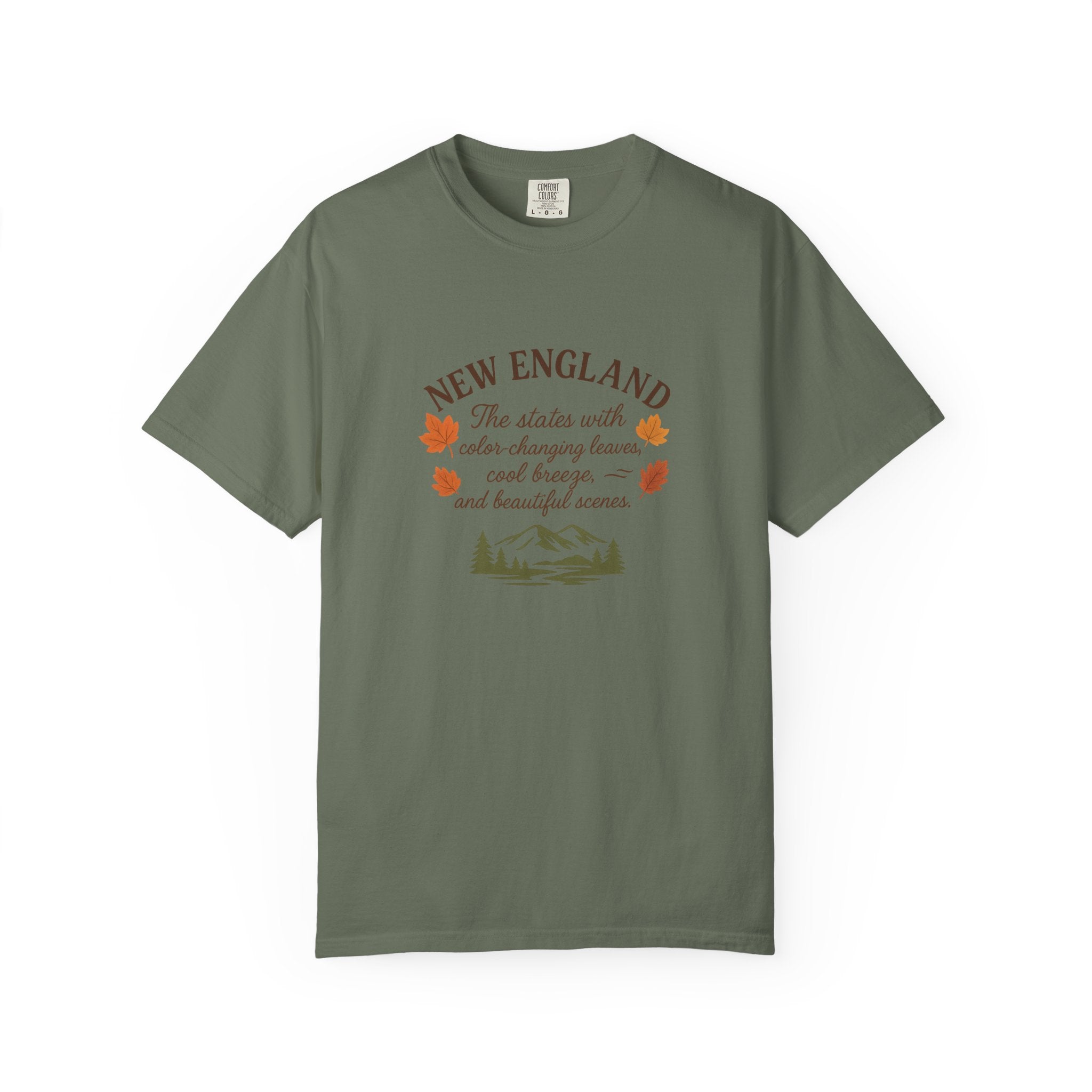 New England Nature Tee, Fall Vibes Shirt, Unisex T-Shirt, Outdoor Adventure Apparel, Gift for Nature Lovers, Autumn Fashion