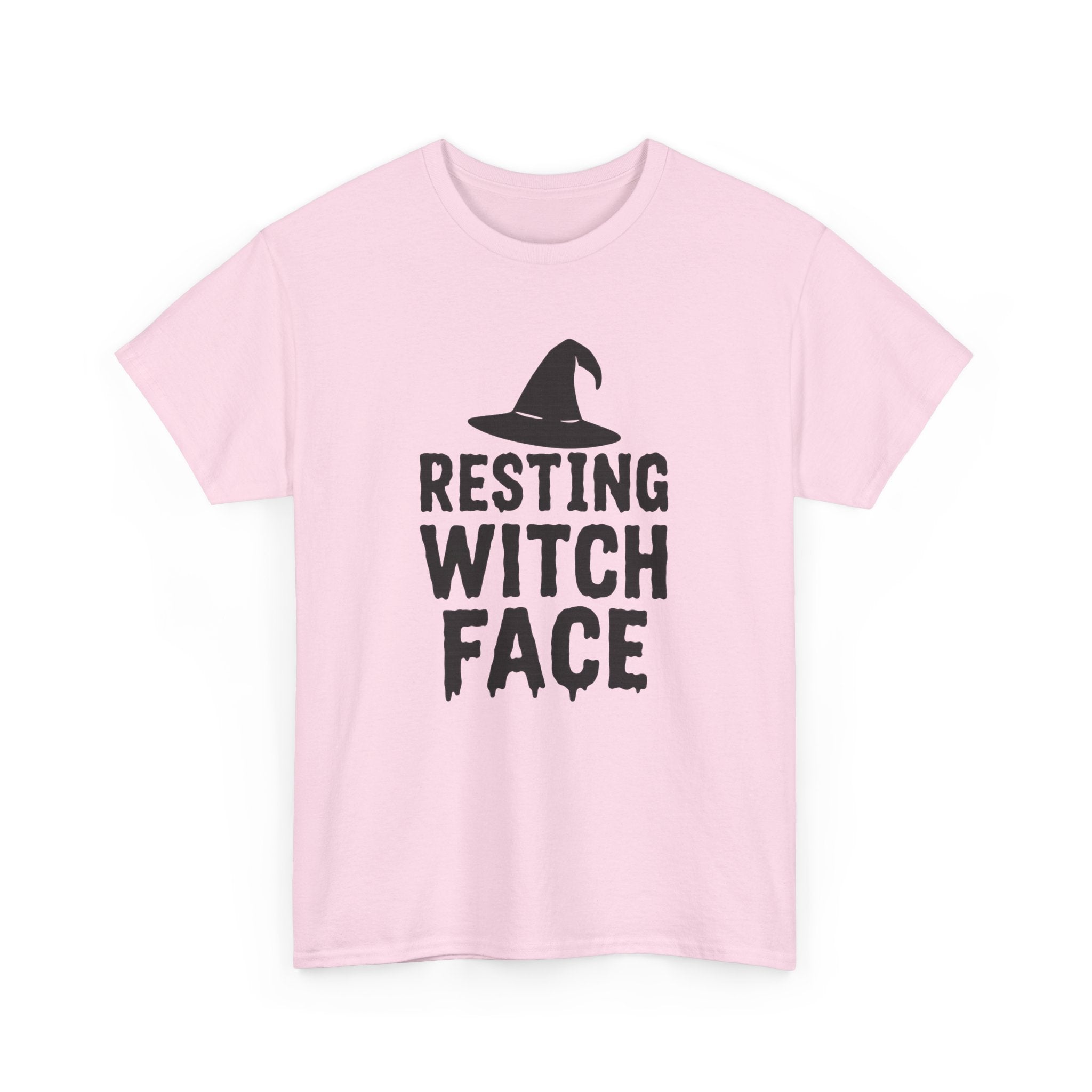Resting Witch Face Unisex Heavy Cotton Tee, Halloween Shirt, Funny Witch T-Shirt, Spooky Apparel, Unique Gift for Her