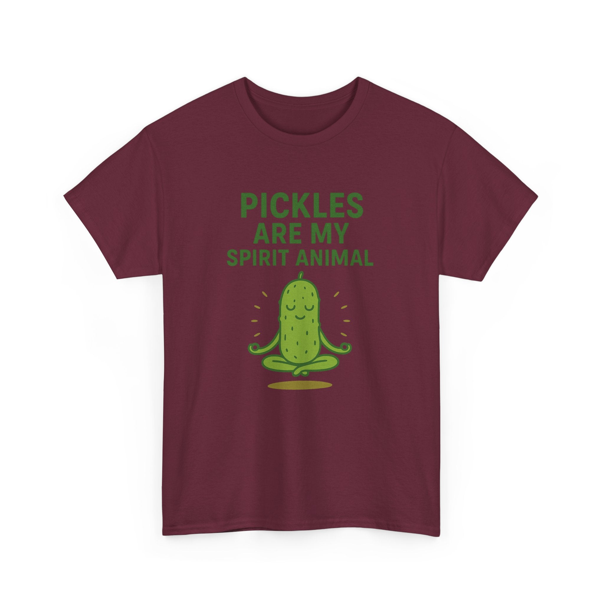 Pickle Spirit Animal Tee - Unisex Heavy Cotton, Funny Gift for Foodies, Ideal for Casual Wear, Summer Events, Humor Clothing
