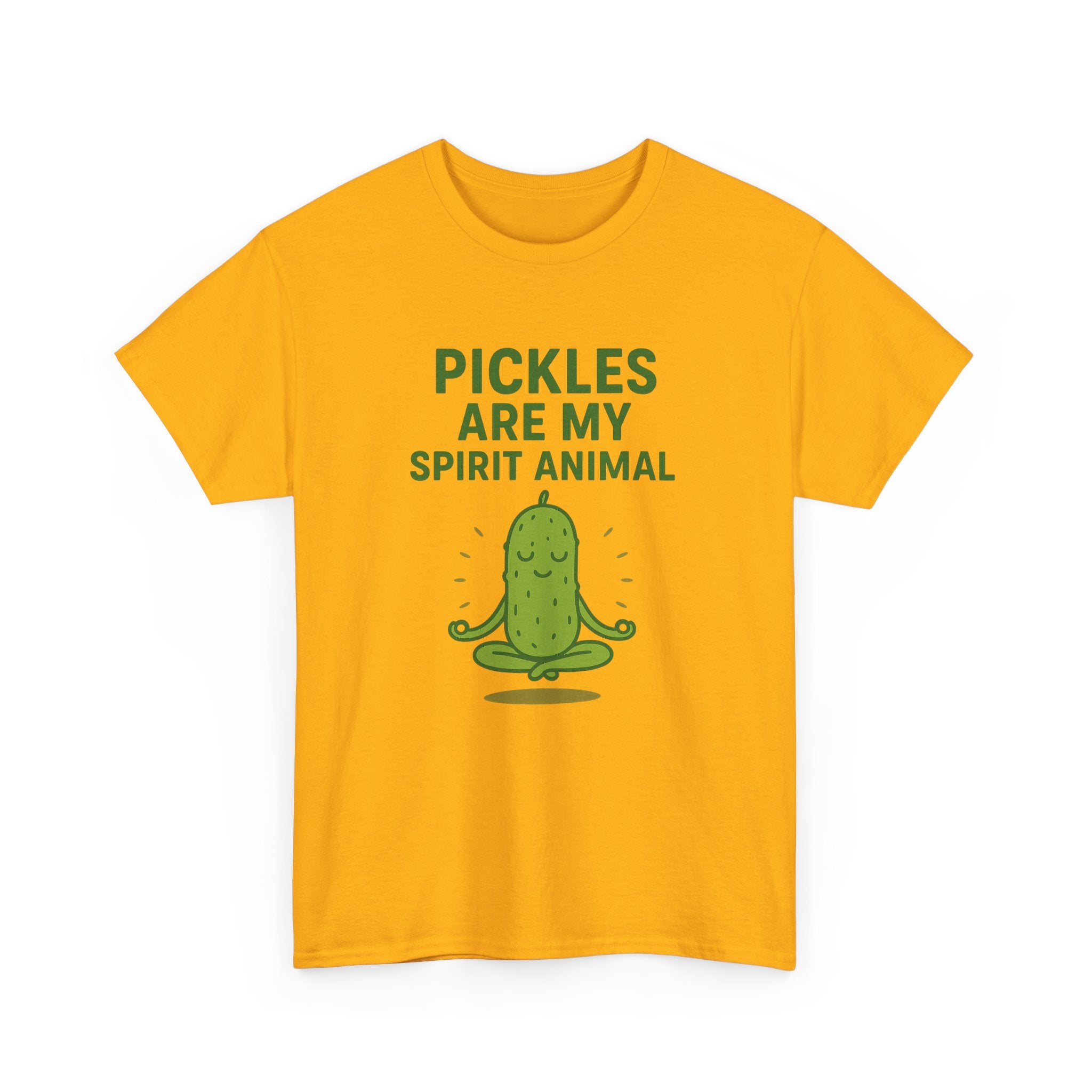 Pickle Spirit Animal Tee - Unisex Heavy Cotton, Funny Gift for Foodies, Ideal for Casual Wear, Summer Events, Humor Clothing