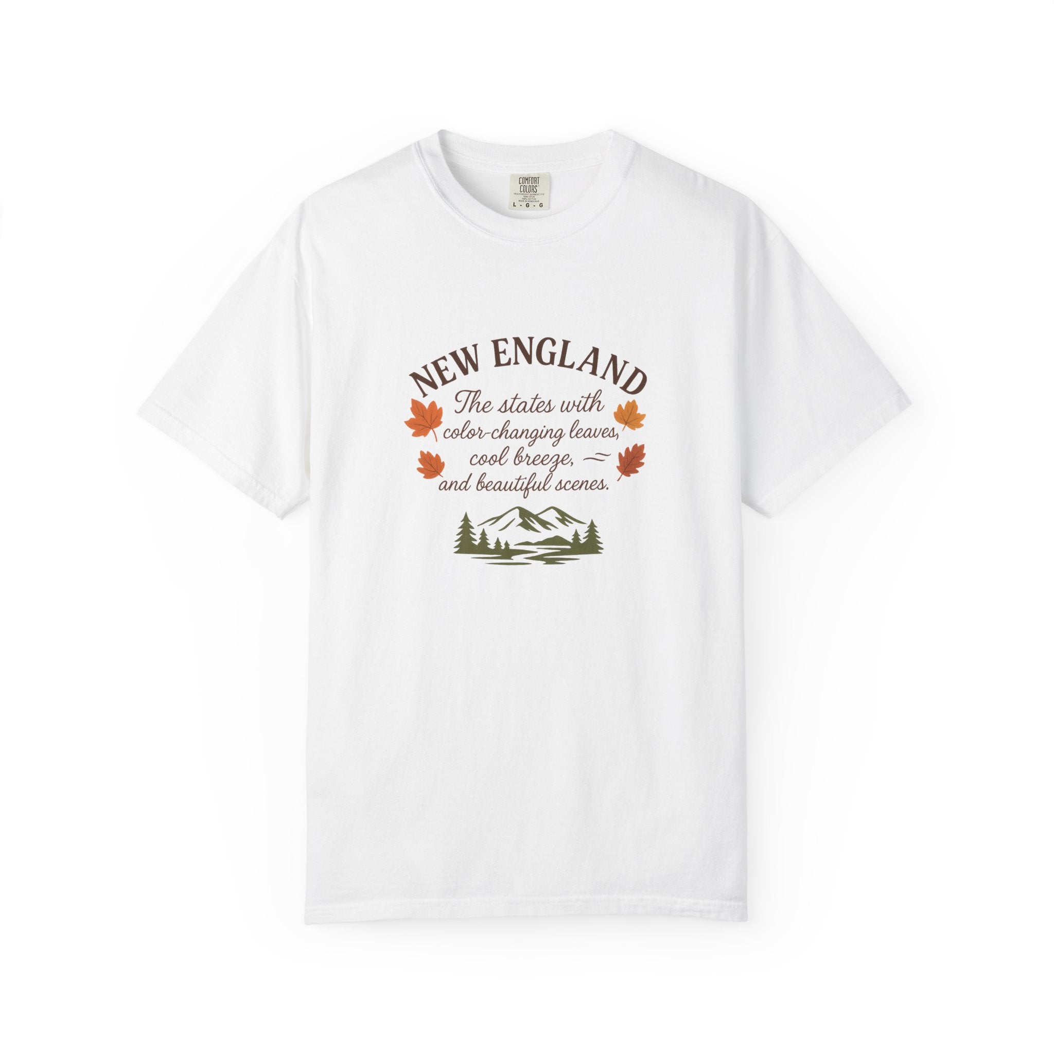 New England Nature Tee, Fall Vibes Shirt, Unisex T-Shirt, Outdoor Adventure Apparel, Gift for Nature Lovers, Autumn Fashion