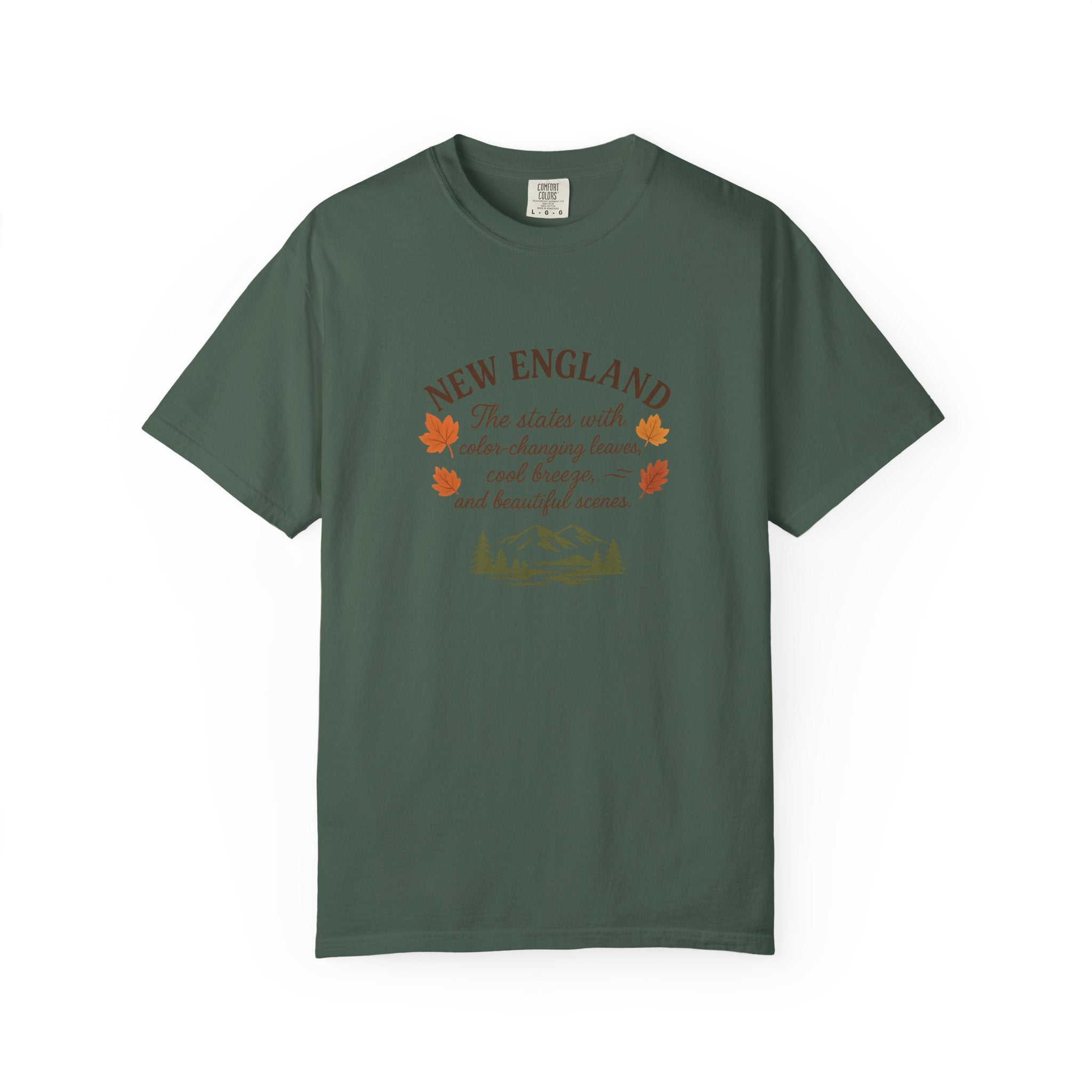 New England Nature Tee, Fall Vibes Shirt, Unisex T-Shirt, Outdoor Adventure Apparel, Gift for Nature Lovers, Autumn Fashion