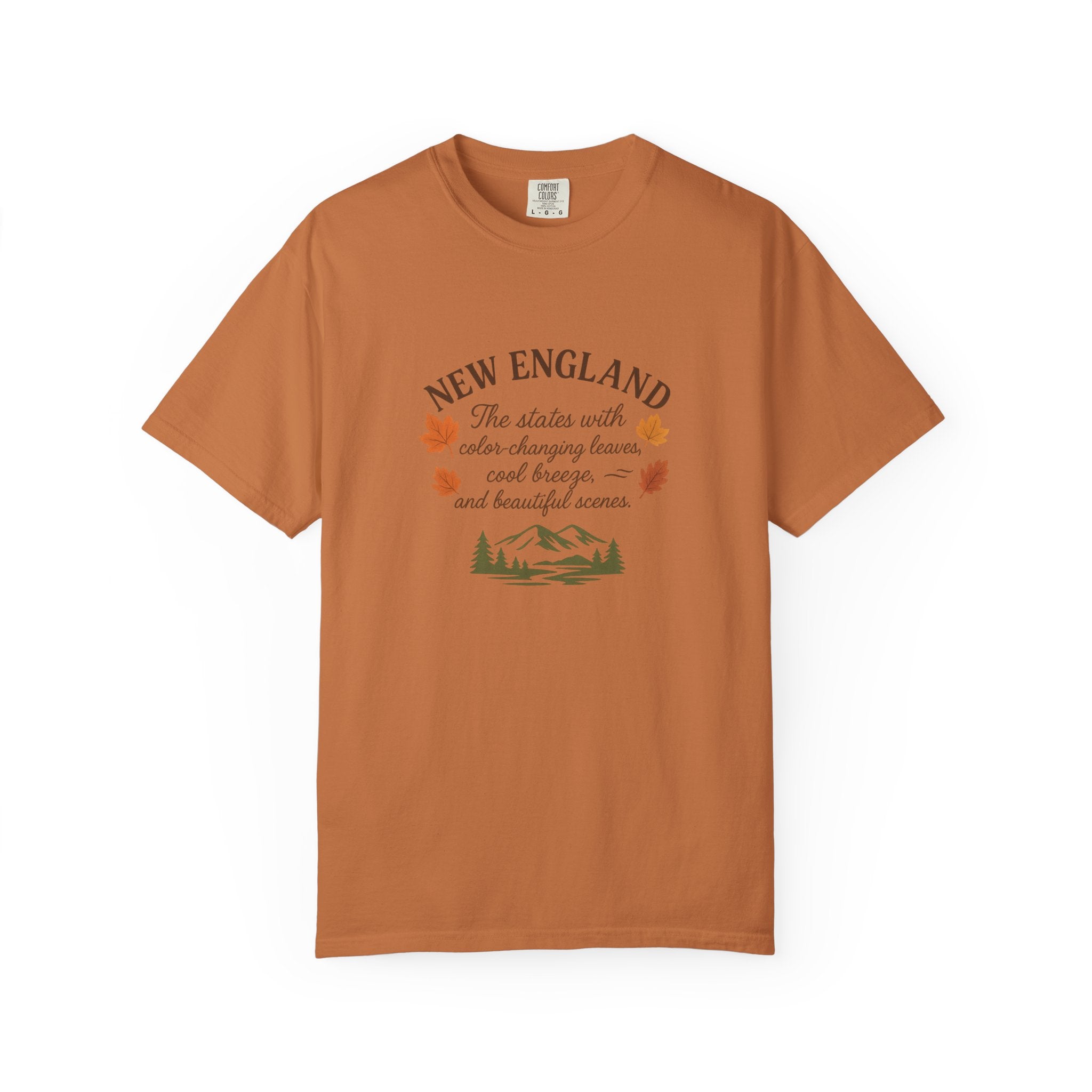 New England Nature Tee, Fall Vibes Shirt, Unisex T-Shirt, Outdoor Adventure Apparel, Gift for Nature Lovers, Autumn Fashion