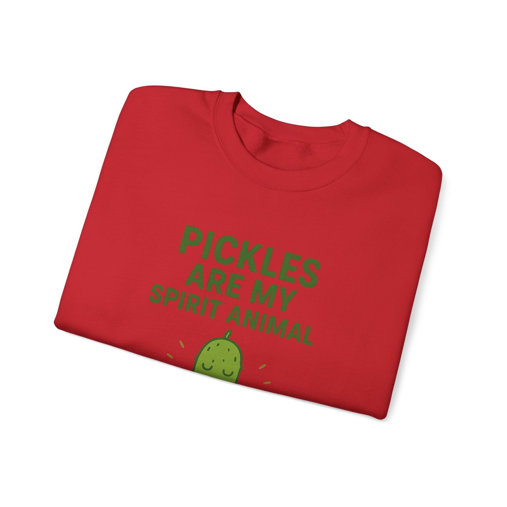 Pickle Spirit Animal Sweatshirt, Fun Unisex Crewneck for Food Lovers, Quirky Gift for Birthdays, Casual Wear, Party Shirt