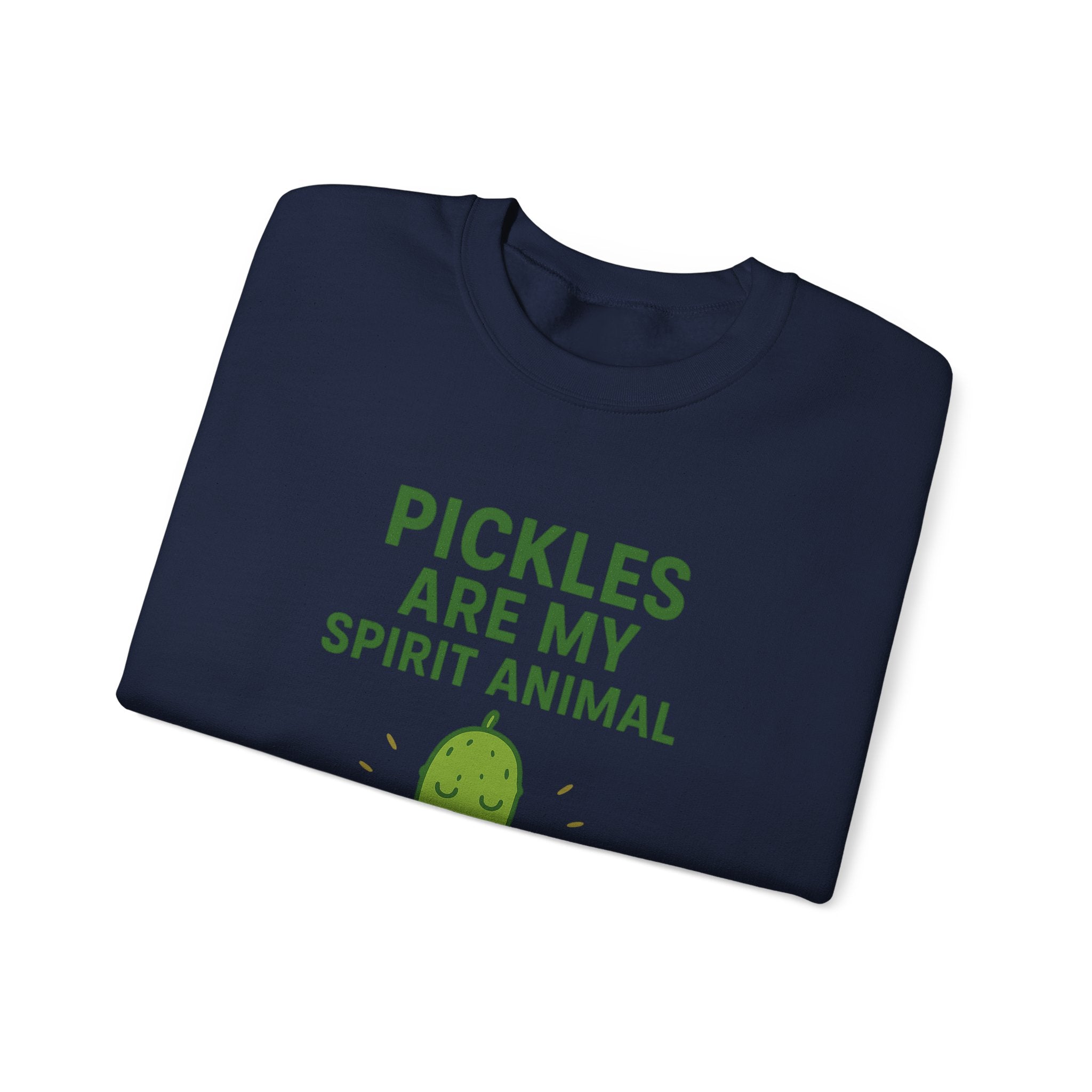 Pickle Spirit Animal Sweatshirt, Fun Unisex Crewneck for Food Lovers, Quirky Gift for Birthdays, Casual Wear, Party Shirt