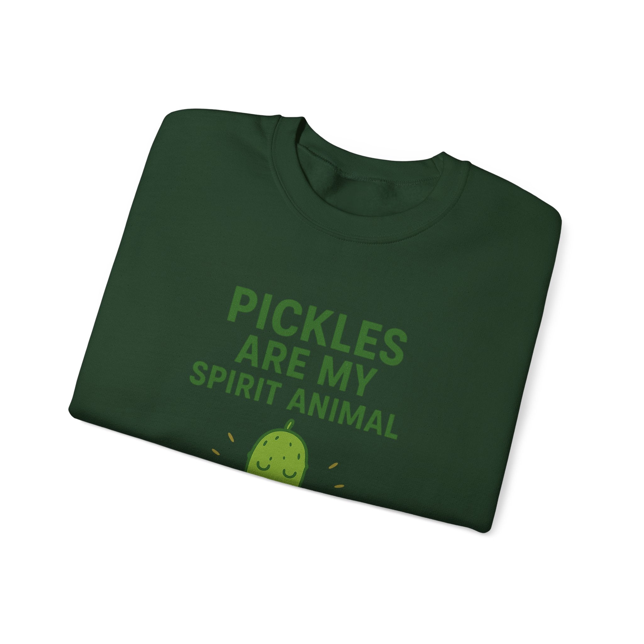 Pickle Spirit Animal Sweatshirt, Fun Unisex Crewneck for Food Lovers, Quirky Gift for Birthdays, Casual Wear, Party Shirt