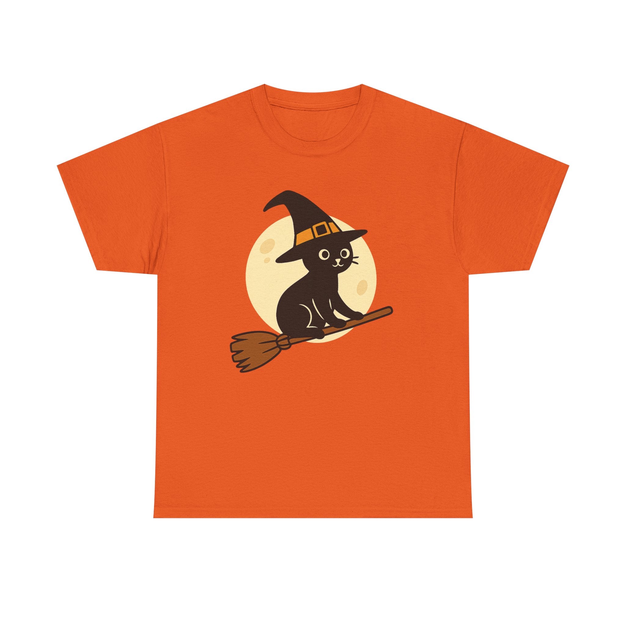 Halloween Cat Tee, Unisex T-Shirt with Witchy Design, Perfect for October Celebrations, Cat Lover Gift, Halloween Costume