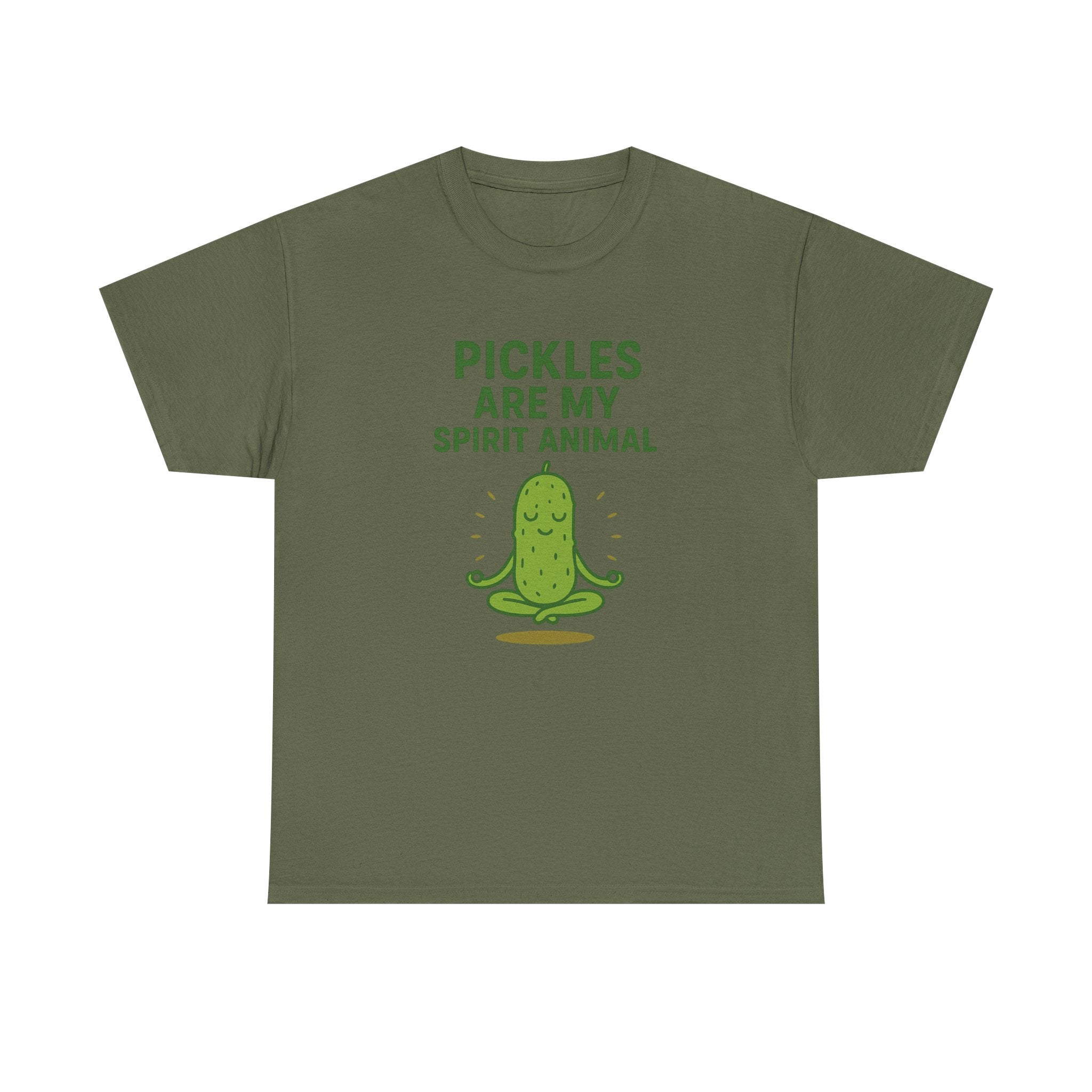 Pickle Spirit Animal Tee - Unisex Heavy Cotton, Funny Gift for Foodies, Ideal for Casual Wear, Summer Events, Humor Clothing