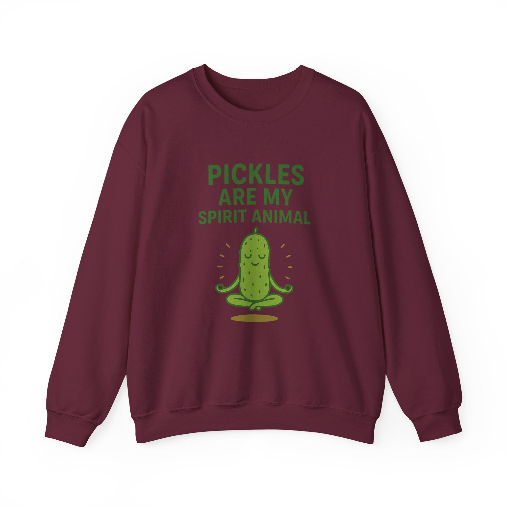 Pickle Spirit Animal Sweatshirt, Fun Unisex Crewneck for Food Lovers, Quirky Gift for Birthdays, Casual Wear, Party Shirt
