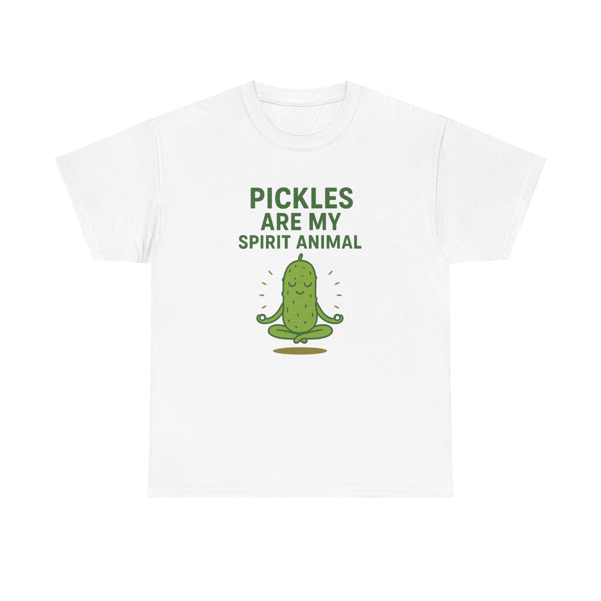 Pickle Spirit Animal Tee - Unisex Heavy Cotton, Funny Gift for Foodies, Ideal for Casual Wear, Summer Events, Humor Clothing