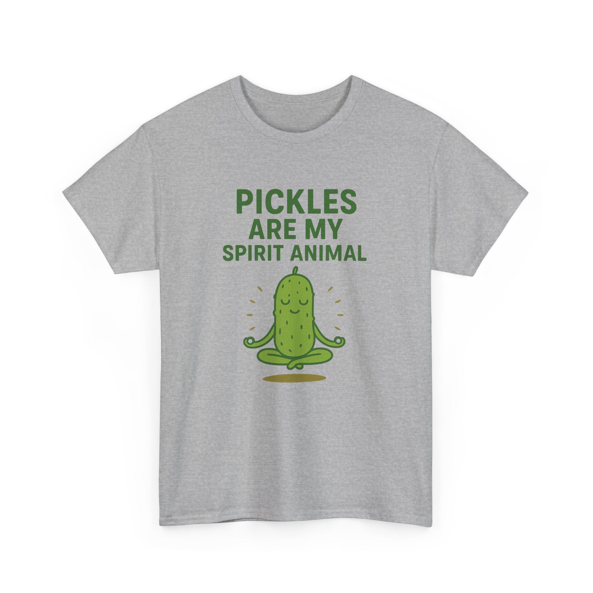 Pickle Spirit Animal Tee - Unisex Heavy Cotton, Funny Gift for Foodies, Ideal for Casual Wear, Summer Events, Humor Clothing