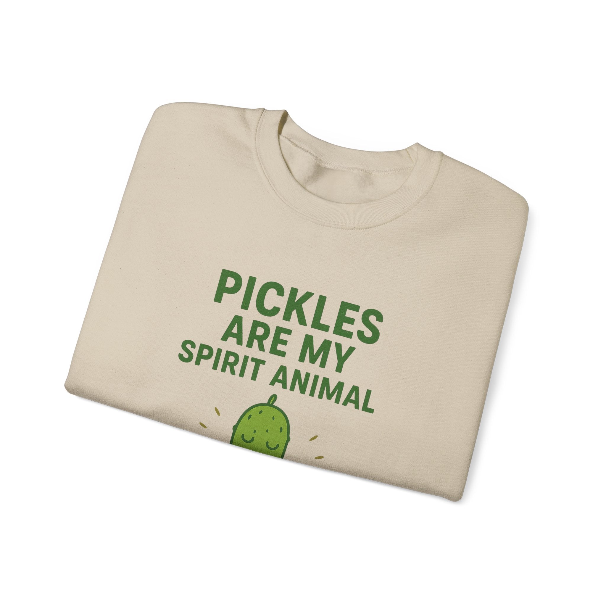 Pickle Spirit Animal Sweatshirt, Fun Unisex Crewneck for Food Lovers, Quirky Gift for Birthdays, Casual Wear, Party Shirt