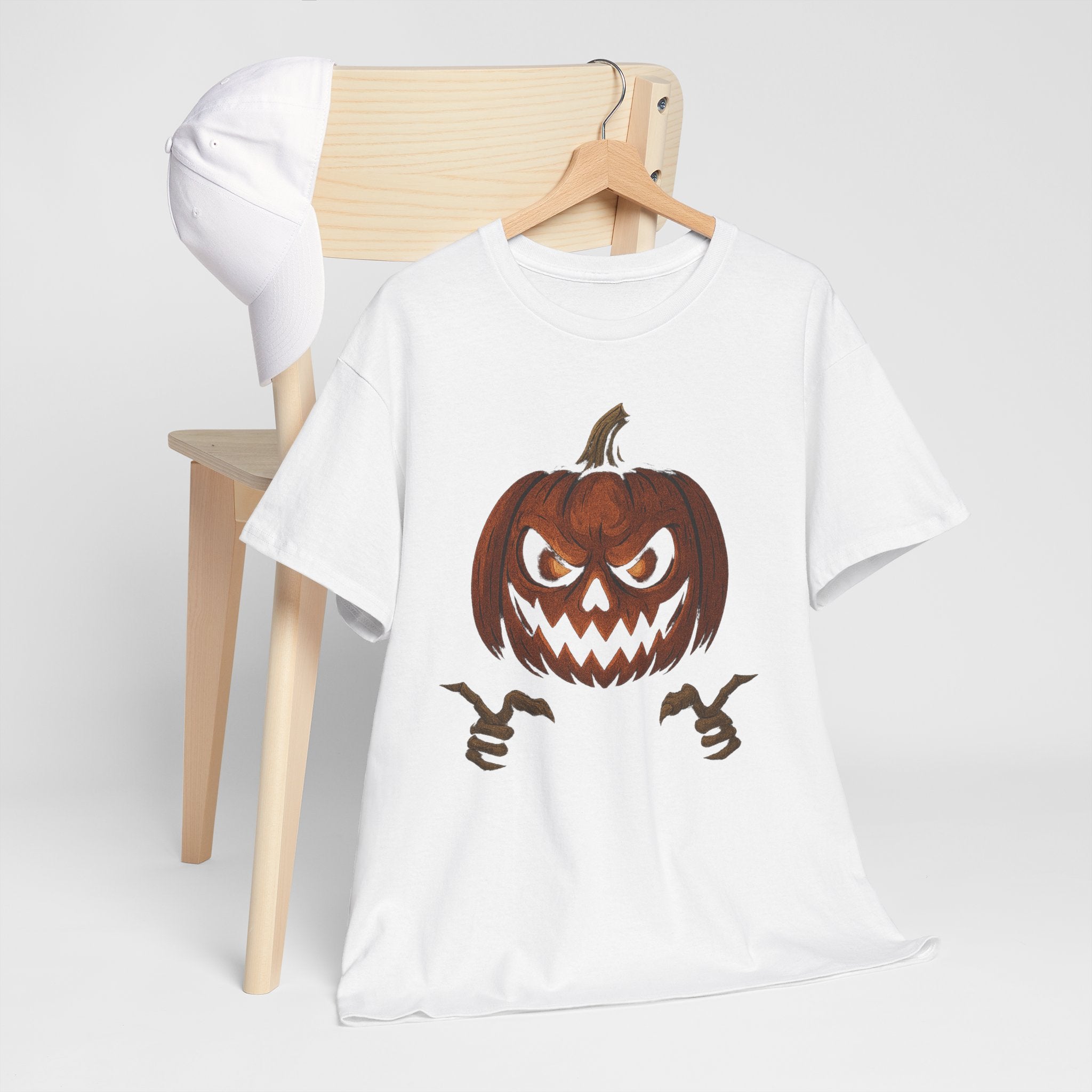 Spooky Pumpkin Tee, Halloween Shirt, Unisex Cotton T-Shirt, Fall Fashion, Halloween Costume