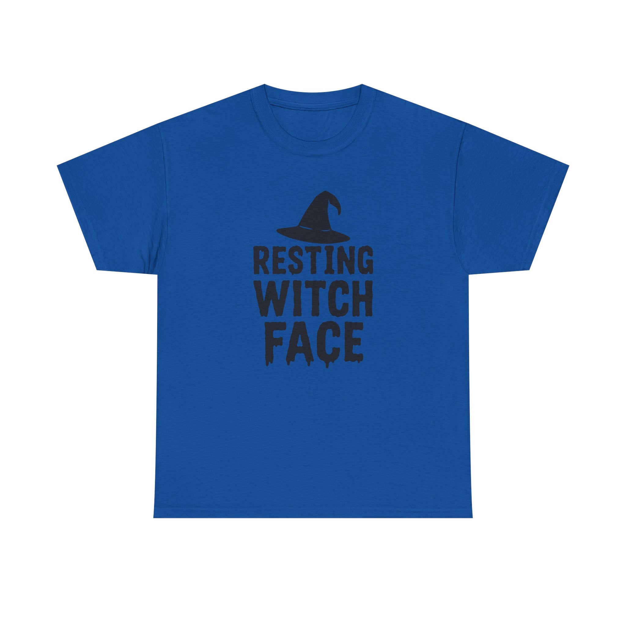 Resting Witch Face Unisex Heavy Cotton Tee, Halloween Shirt, Funny Witch T-Shirt, Spooky Apparel, Unique Gift for Her