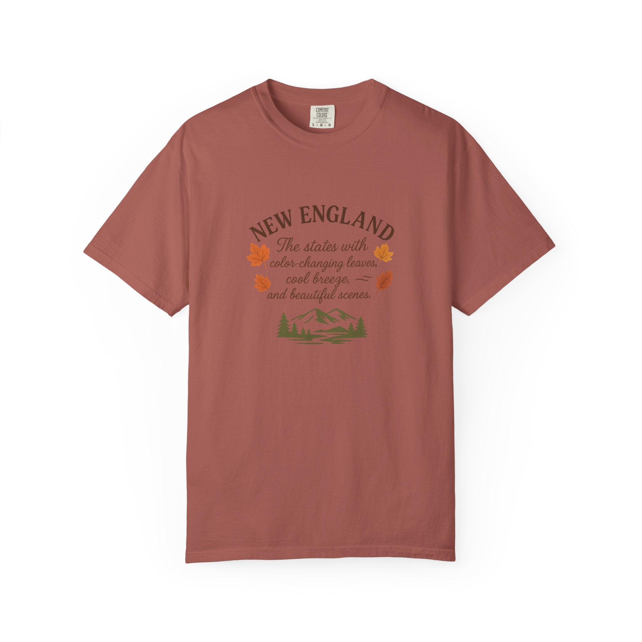 New England Nature Tee, Fall Vibes Shirt, Unisex T-Shirt, Outdoor Adventure Apparel, Gift for Nature Lovers, Autumn Fashion