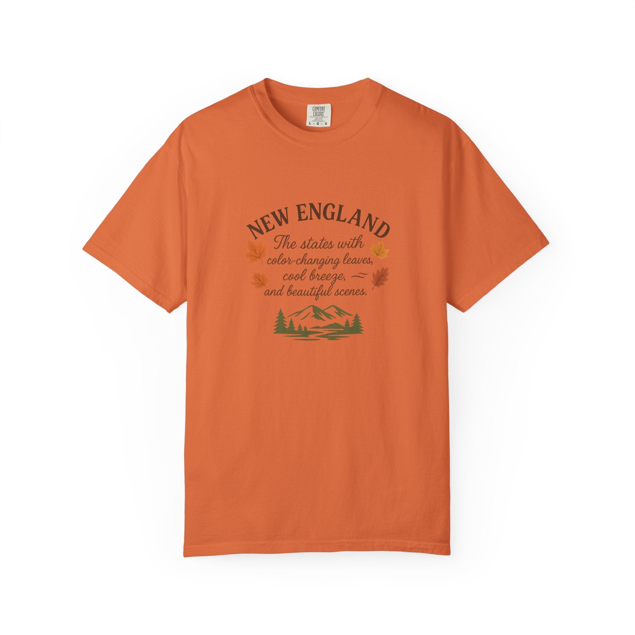 New England Nature Tee, Fall Vibes Shirt, Unisex T-Shirt, Outdoor Adventure Apparel, Gift for Nature Lovers, Autumn Fashion