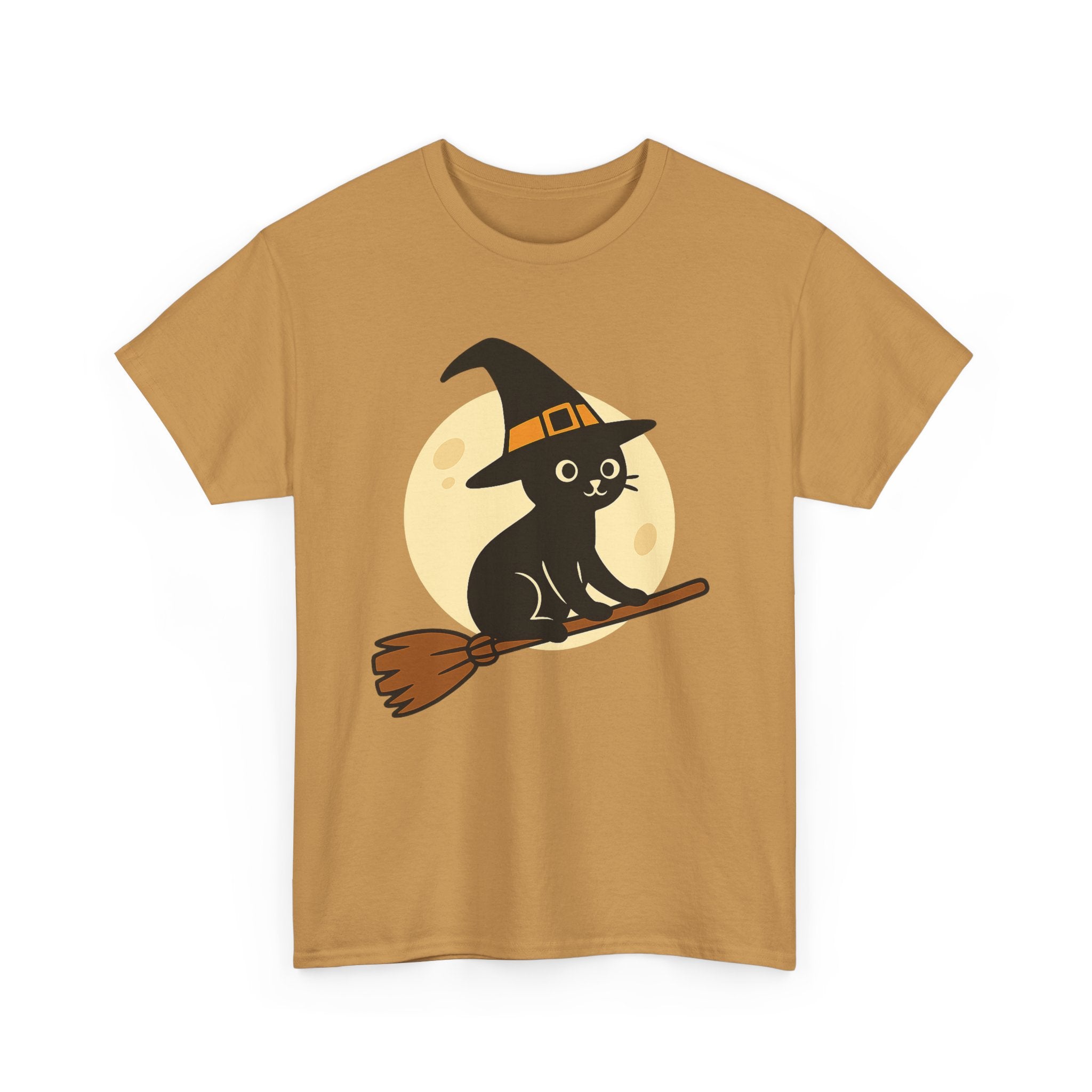 Halloween Cat Tee, Unisex T-Shirt with Witchy Design, Perfect for October Celebrations, Cat Lover Gift, Halloween Costume