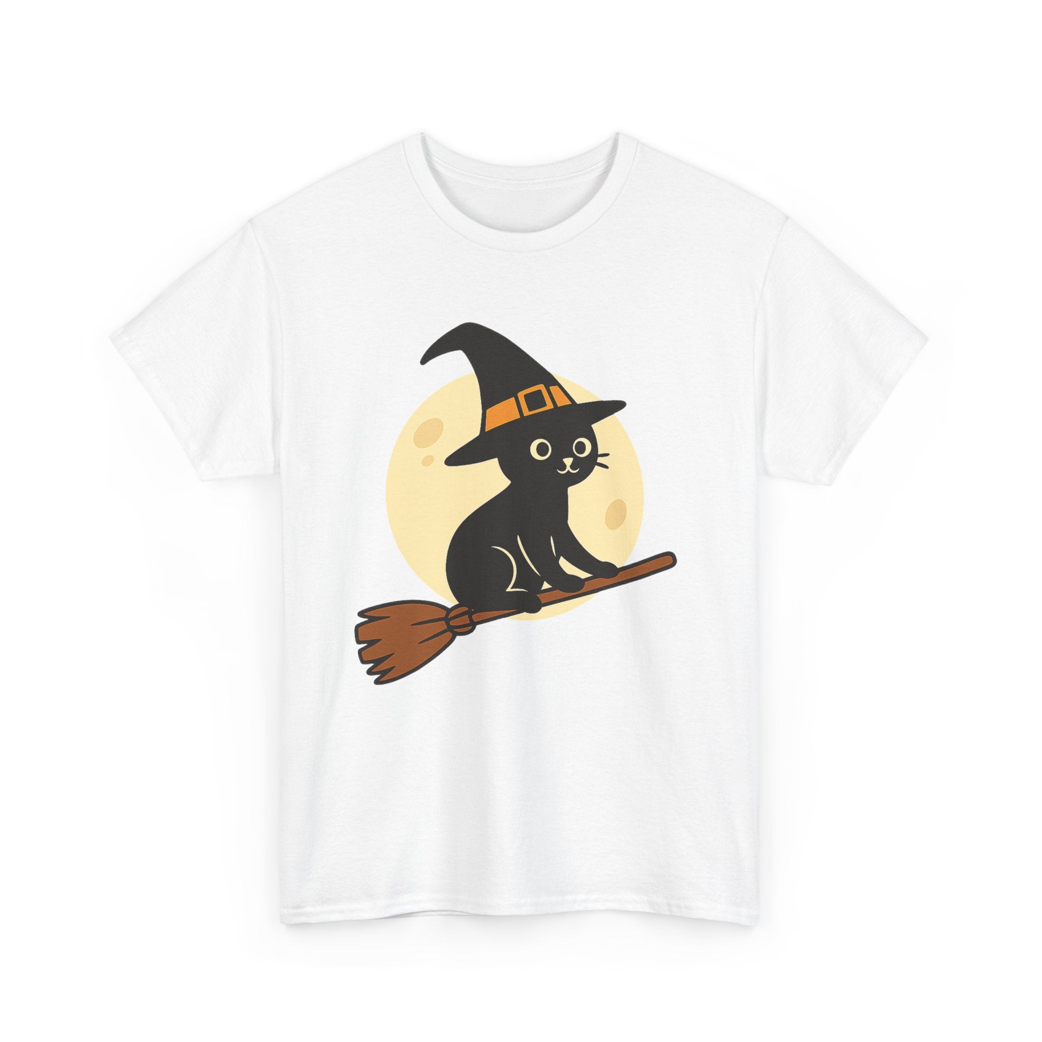 Halloween Cat Tee, Unisex T-Shirt with Witchy Design, Perfect for October Celebrations, Cat Lover Gift, Halloween Costume