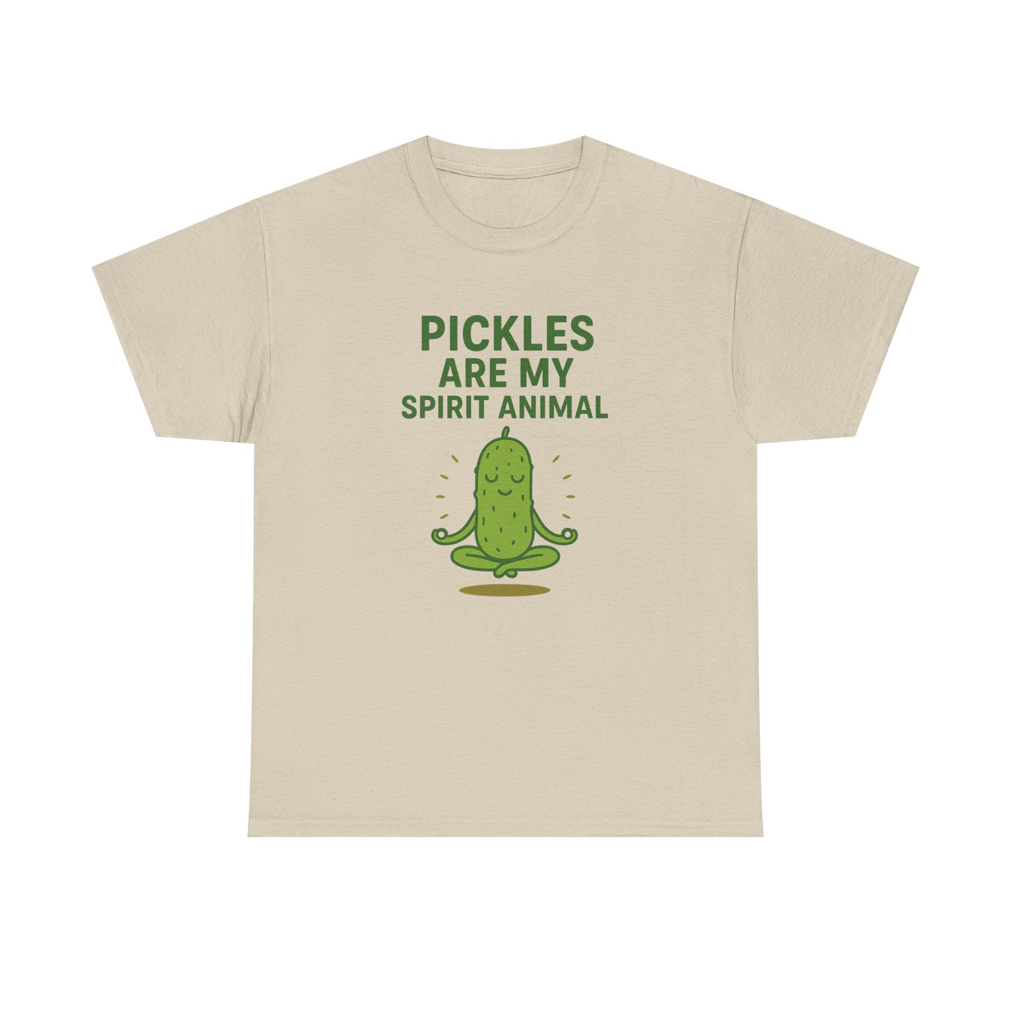 Pickle Spirit Animal Tee - Unisex Heavy Cotton, Funny Gift for Foodies, Ideal for Casual Wear, Summer Events, Humor Clothing