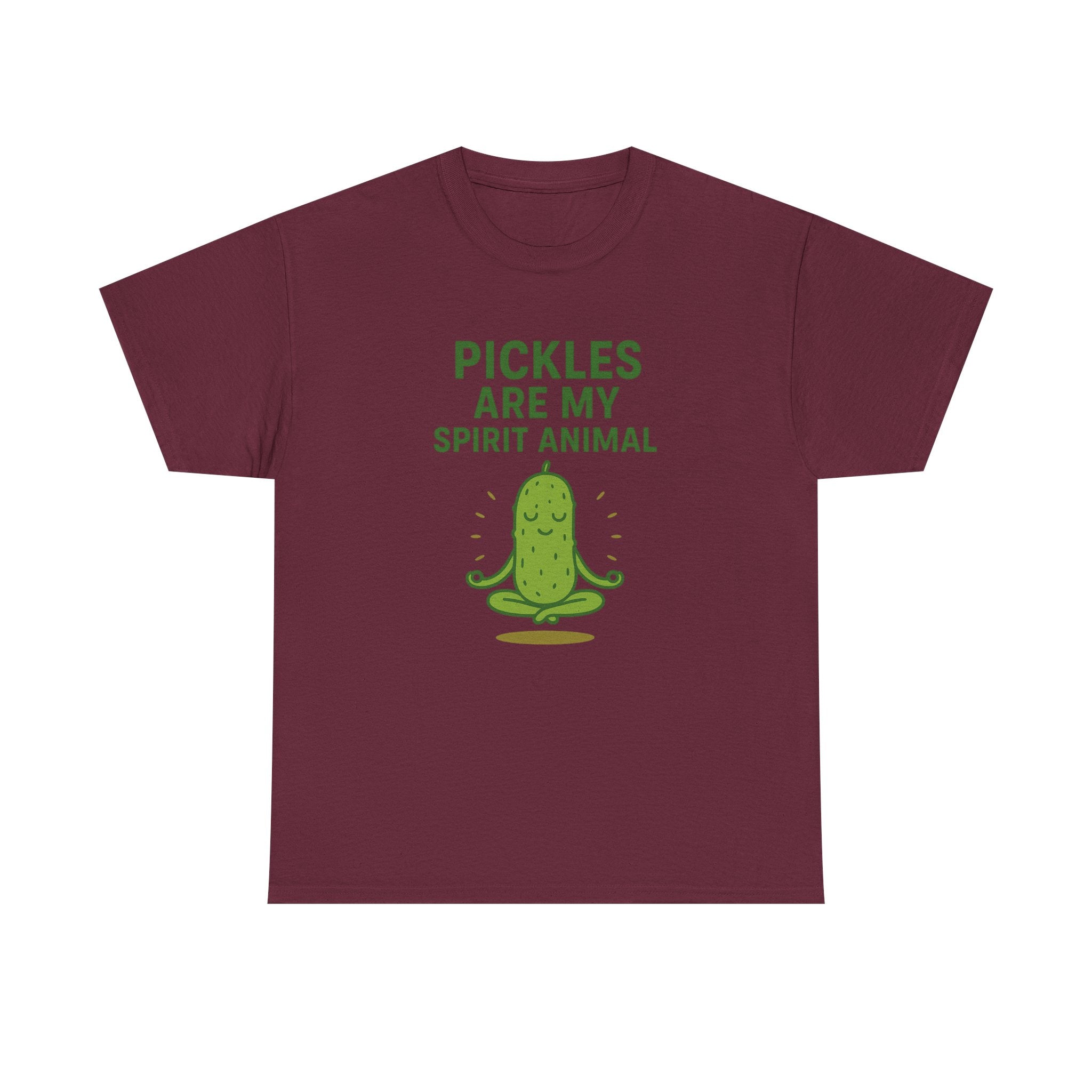 Pickle Spirit Animal Tee - Unisex Heavy Cotton, Funny Gift for Foodies, Ideal for Casual Wear, Summer Events, Humor Clothing