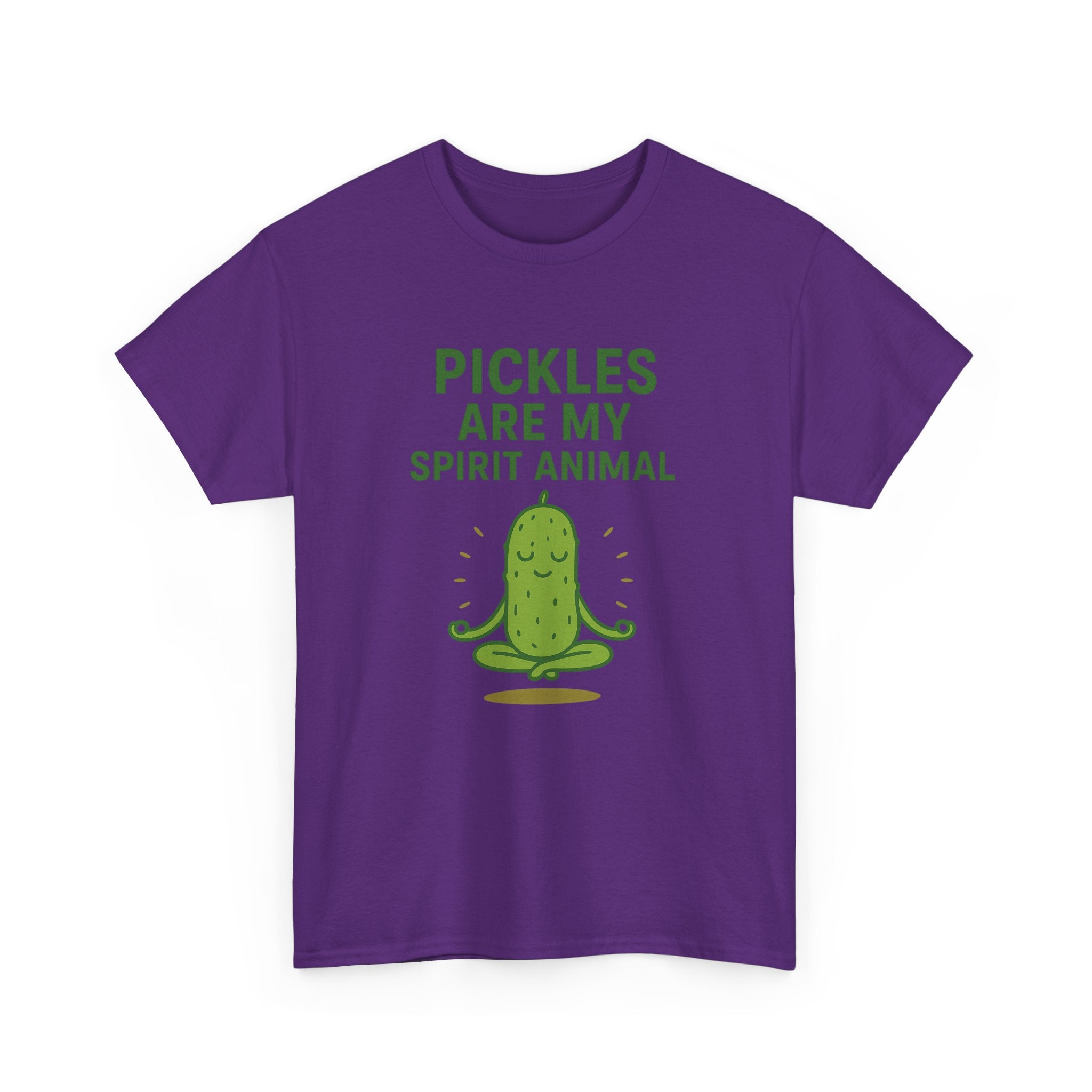 Pickle Spirit Animal Tee - Unisex Heavy Cotton, Funny Gift for Foodies, Ideal for Casual Wear, Summer Events, Humor Clothing
