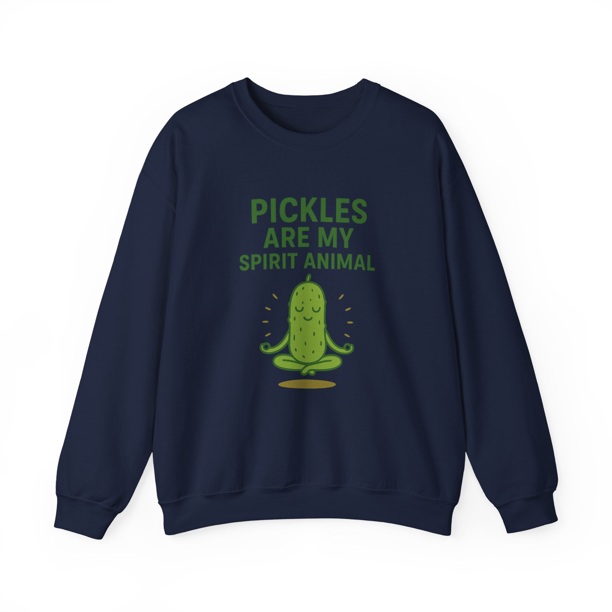 Pickle Spirit Animal Sweatshirt, Fun Unisex Crewneck for Food Lovers, Quirky Gift for Birthdays, Casual Wear, Party Shirt
