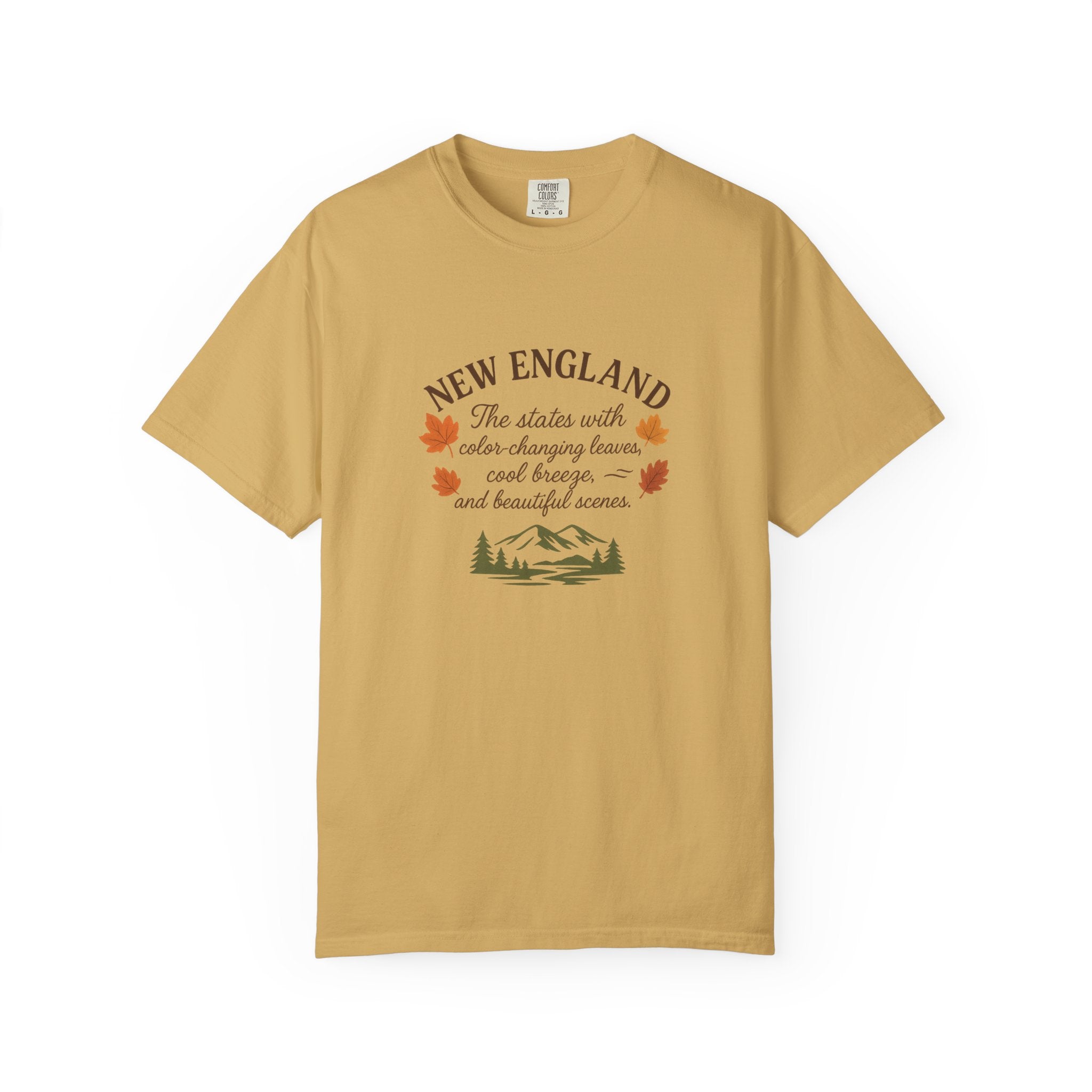 New England Nature Tee, Fall Vibes Shirt, Unisex T-Shirt, Outdoor Adventure Apparel, Gift for Nature Lovers, Autumn Fashion