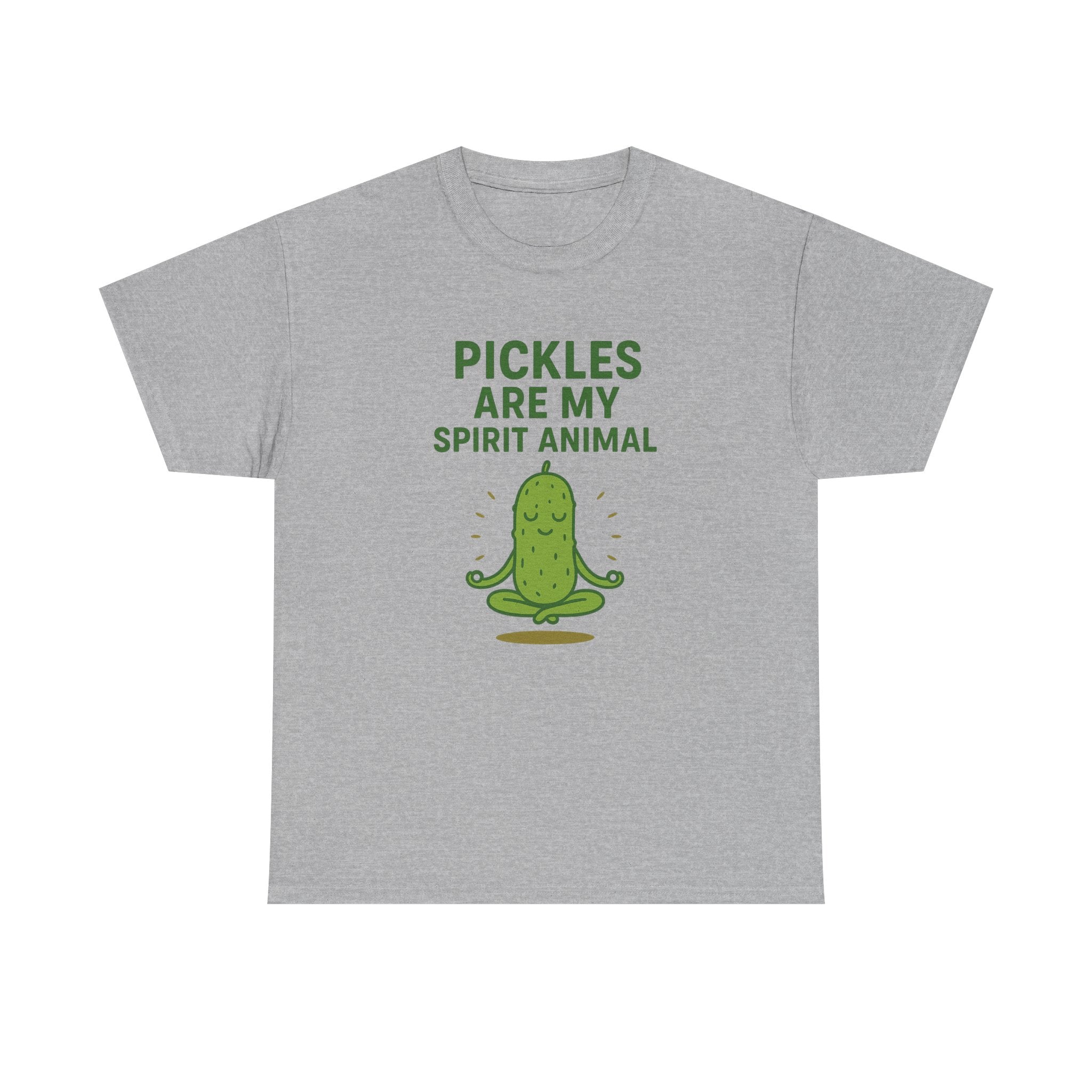 Pickle Spirit Animal Tee - Unisex Heavy Cotton, Funny Gift for Foodies, Ideal for Casual Wear, Summer Events, Humor Clothing