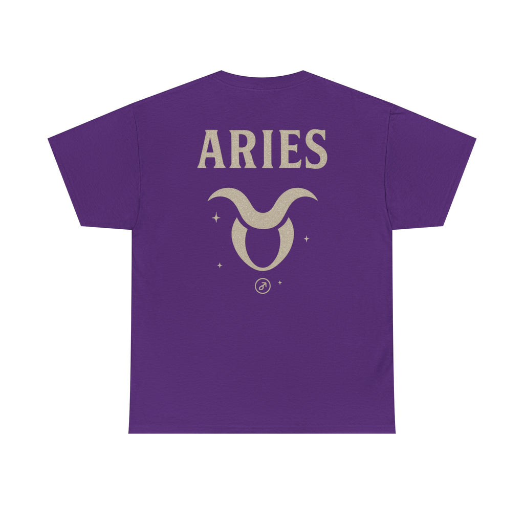 Astrology Aries Unisex Heavy Cotton Tee, Horoscope Shirt, Zodiac Gift, Birthday Apparel, Astrology Lovers Tee